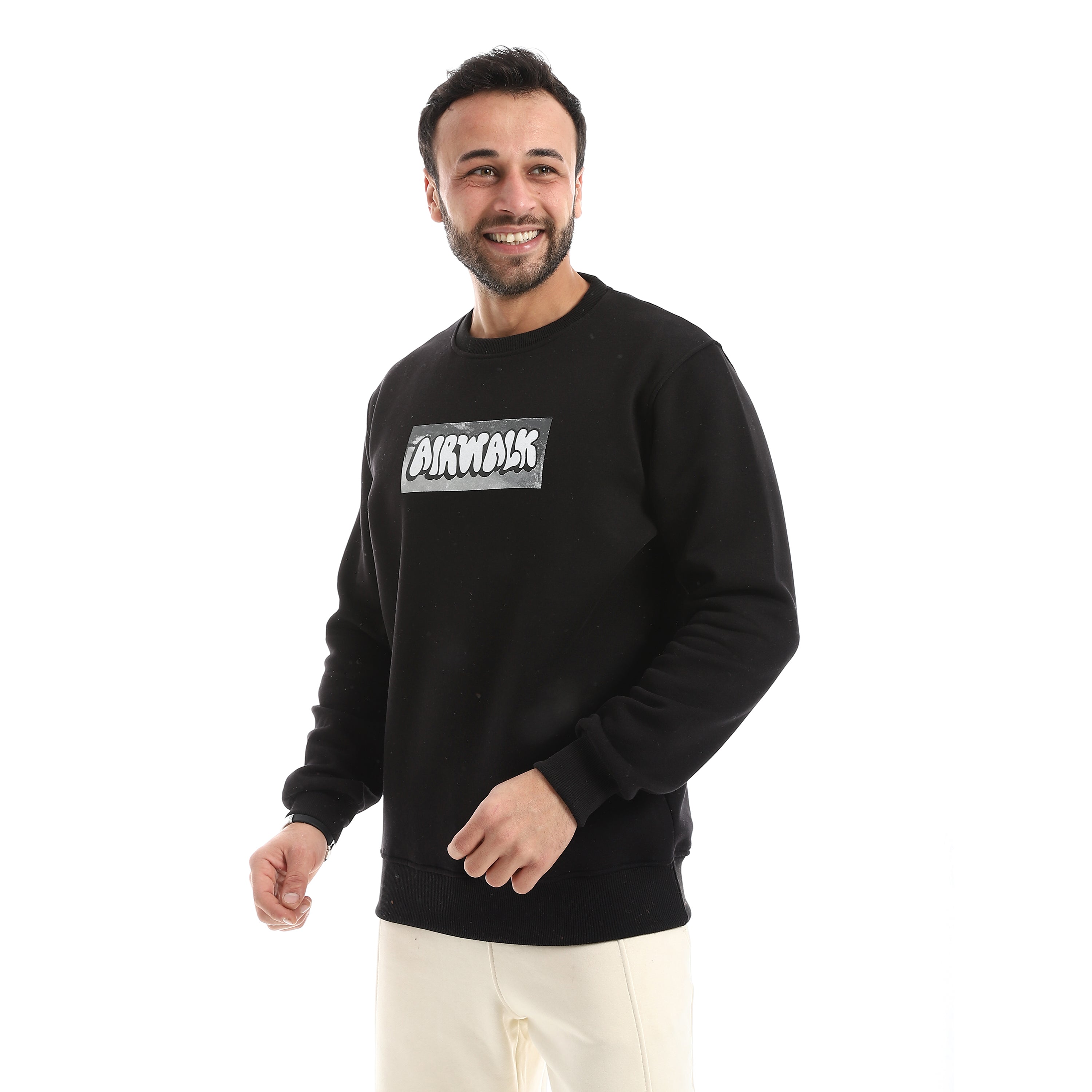 AIRWALK MEN'S BASIC SWEATSHIRT - BLACK