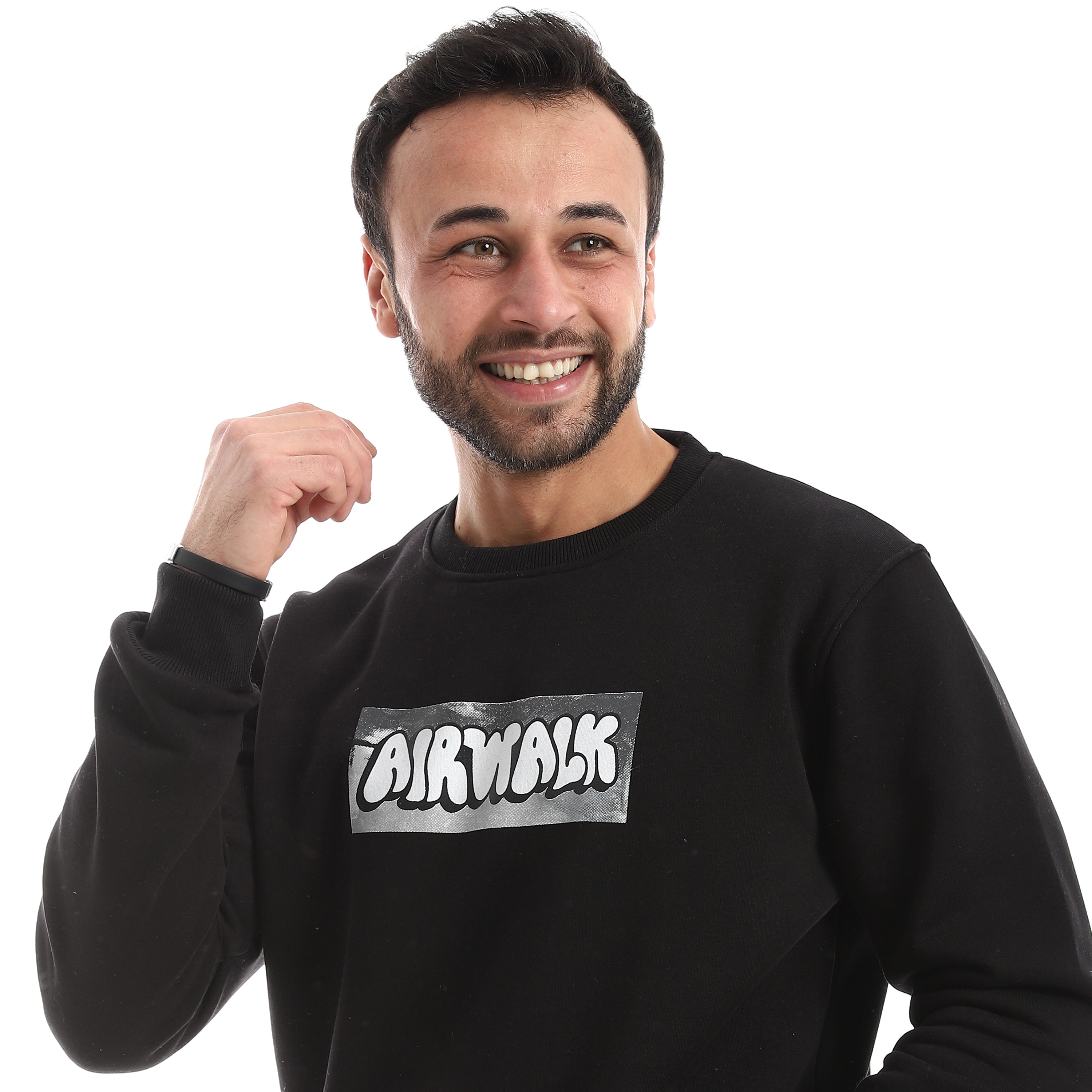 AIRWALK MEN'S BASIC SWEATSHIRT - BLACK