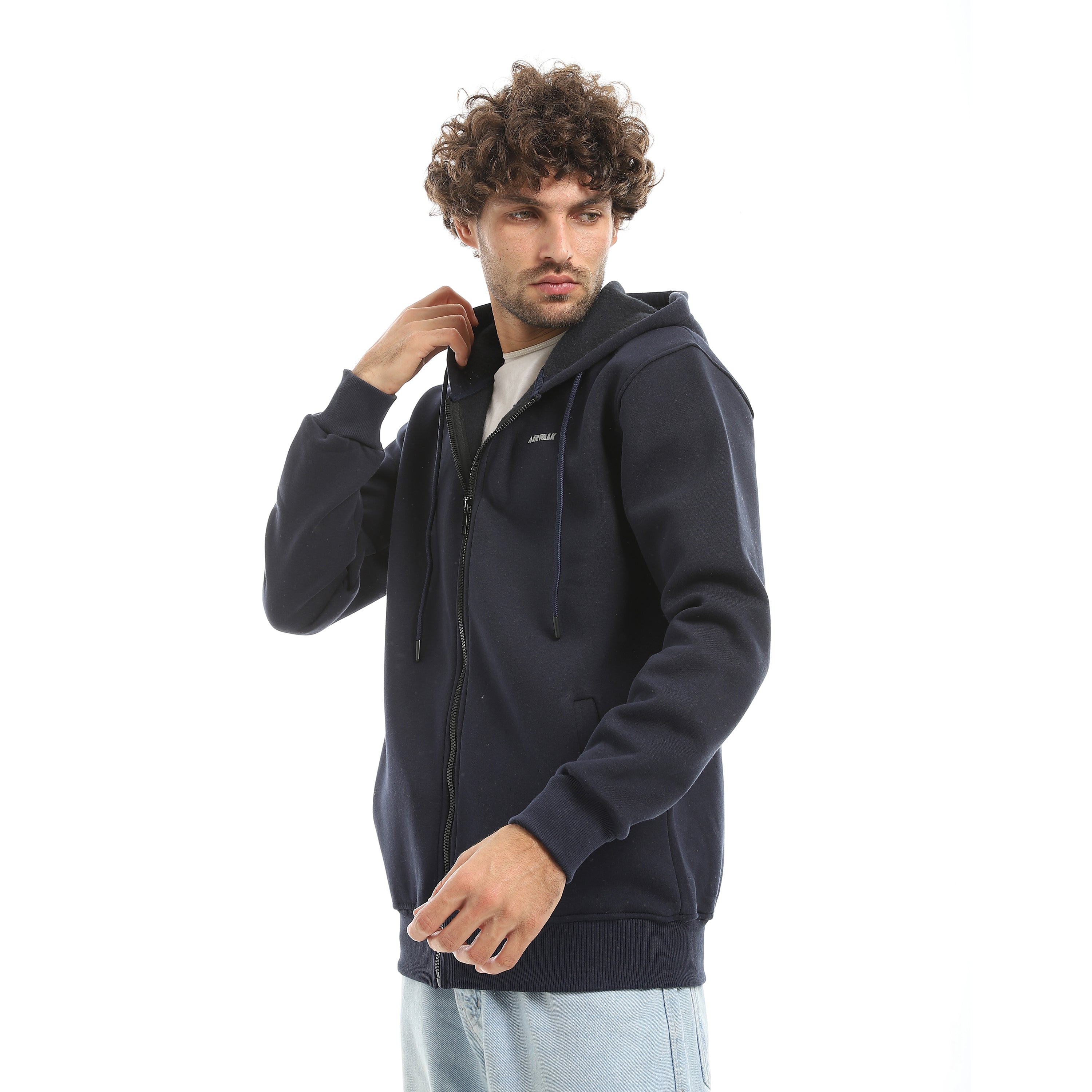 AIRWALK MEN'S FULL-ZIP HOODIE - NAVY