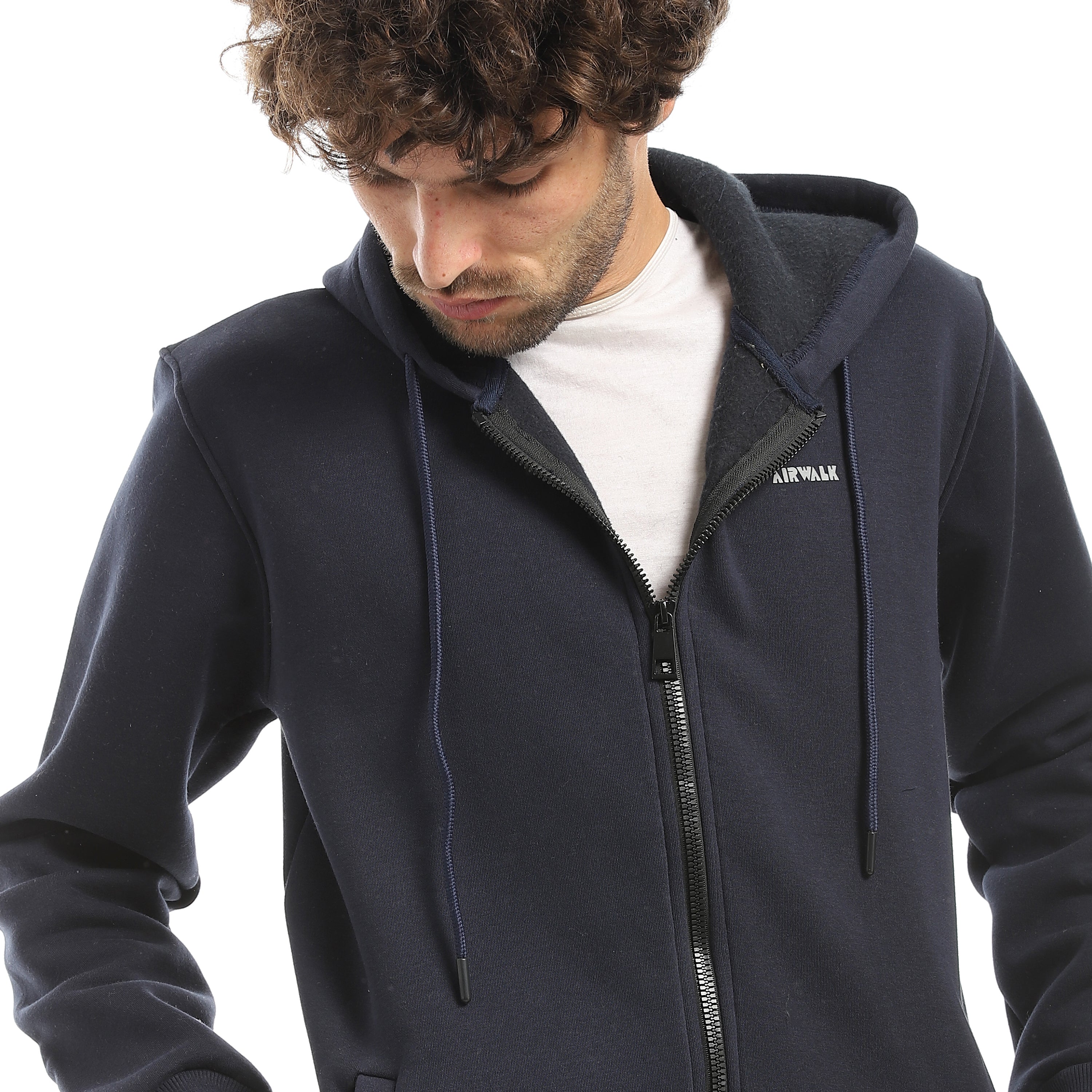 AIRWALK MEN'S FULL-ZIP HOODIE - NAVY