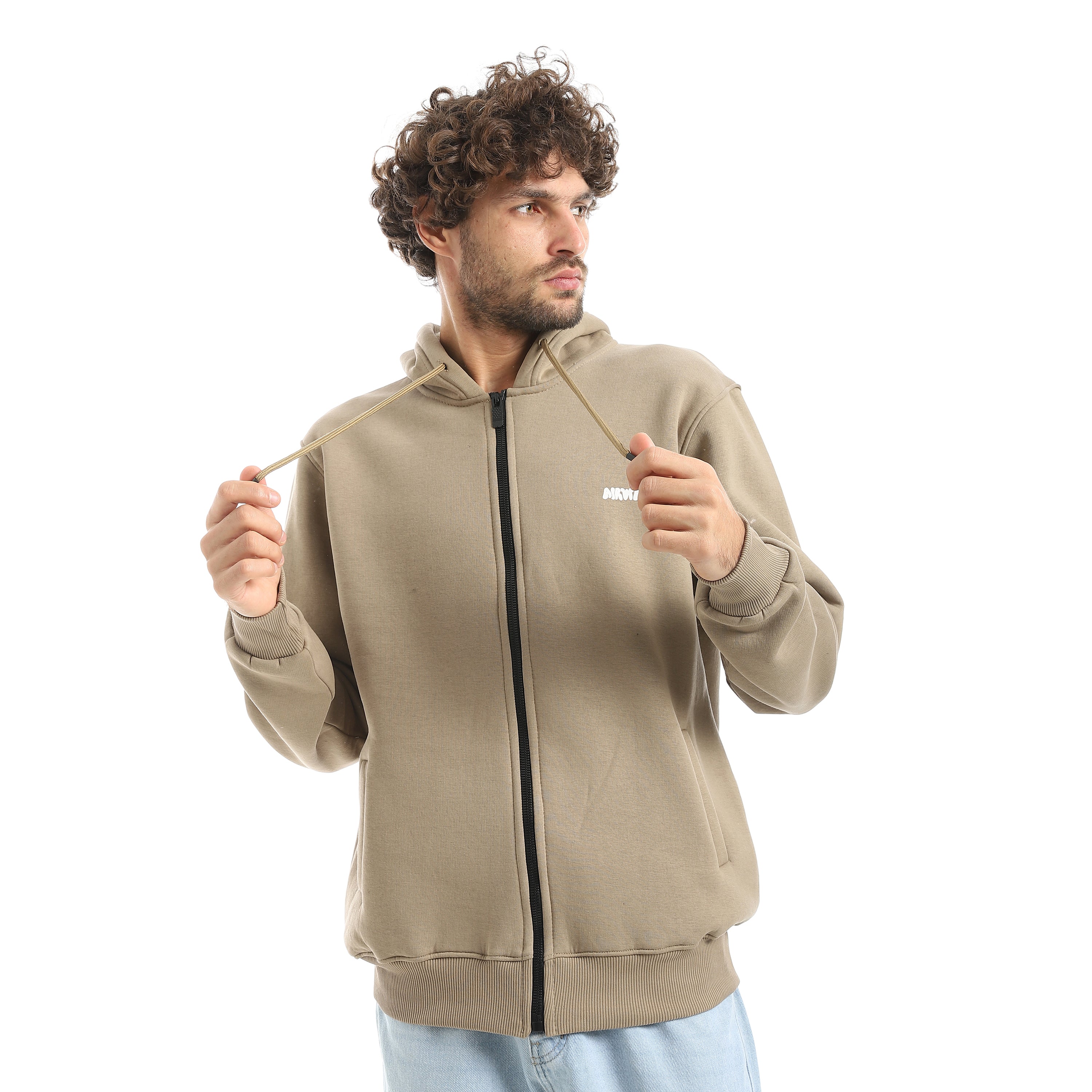 سويت شيرت إيرووك رجالي سوستة كاملة بزنط - كافيه