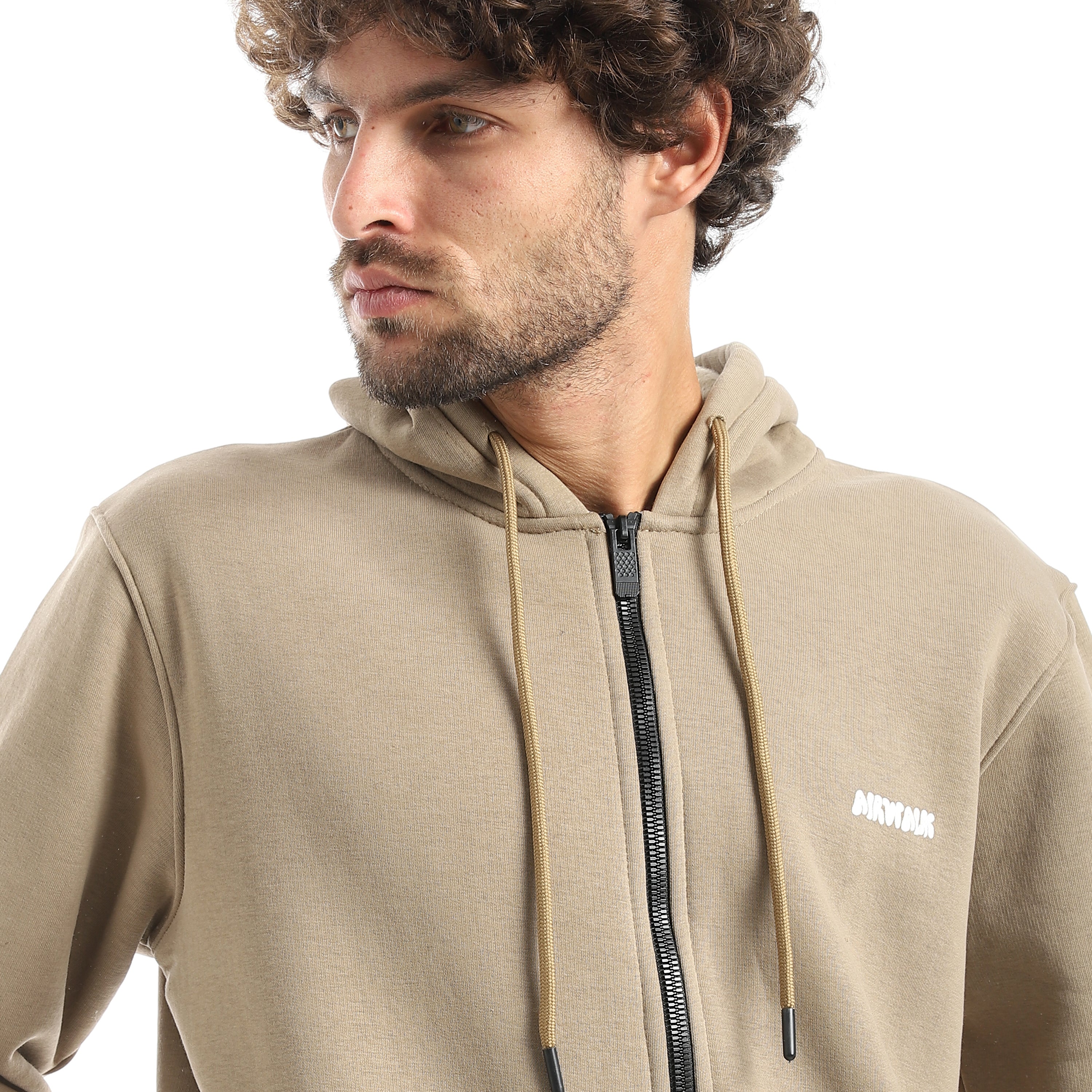 سويت شيرت إيرووك رجالي سوستة كاملة بزنط - كافيه