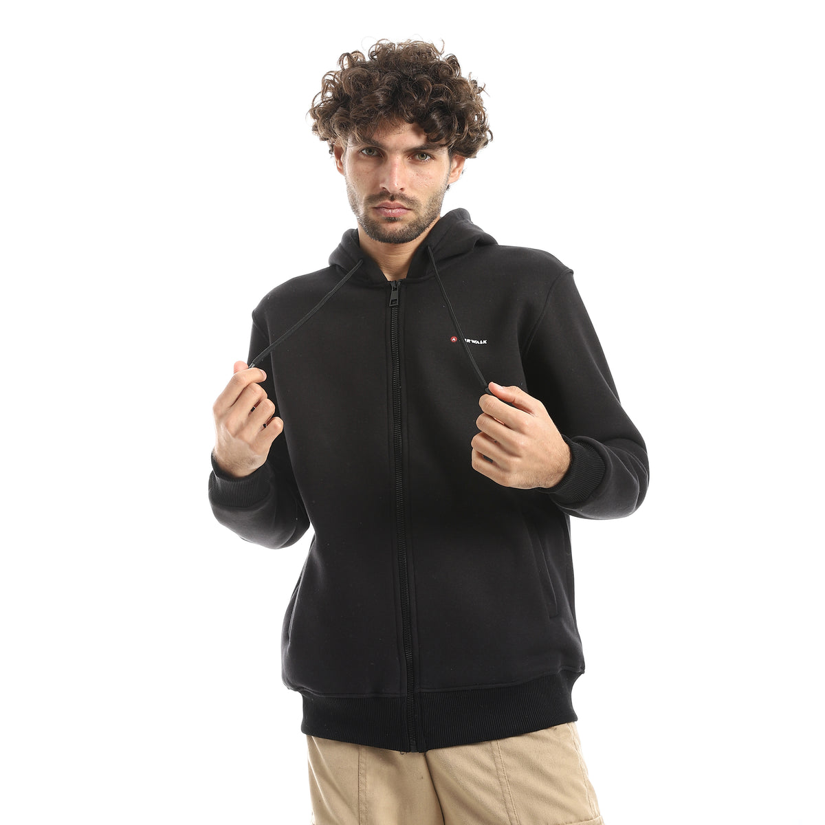 AIRWALK MEN'S FULL-ZIP HOODIE - BLACK