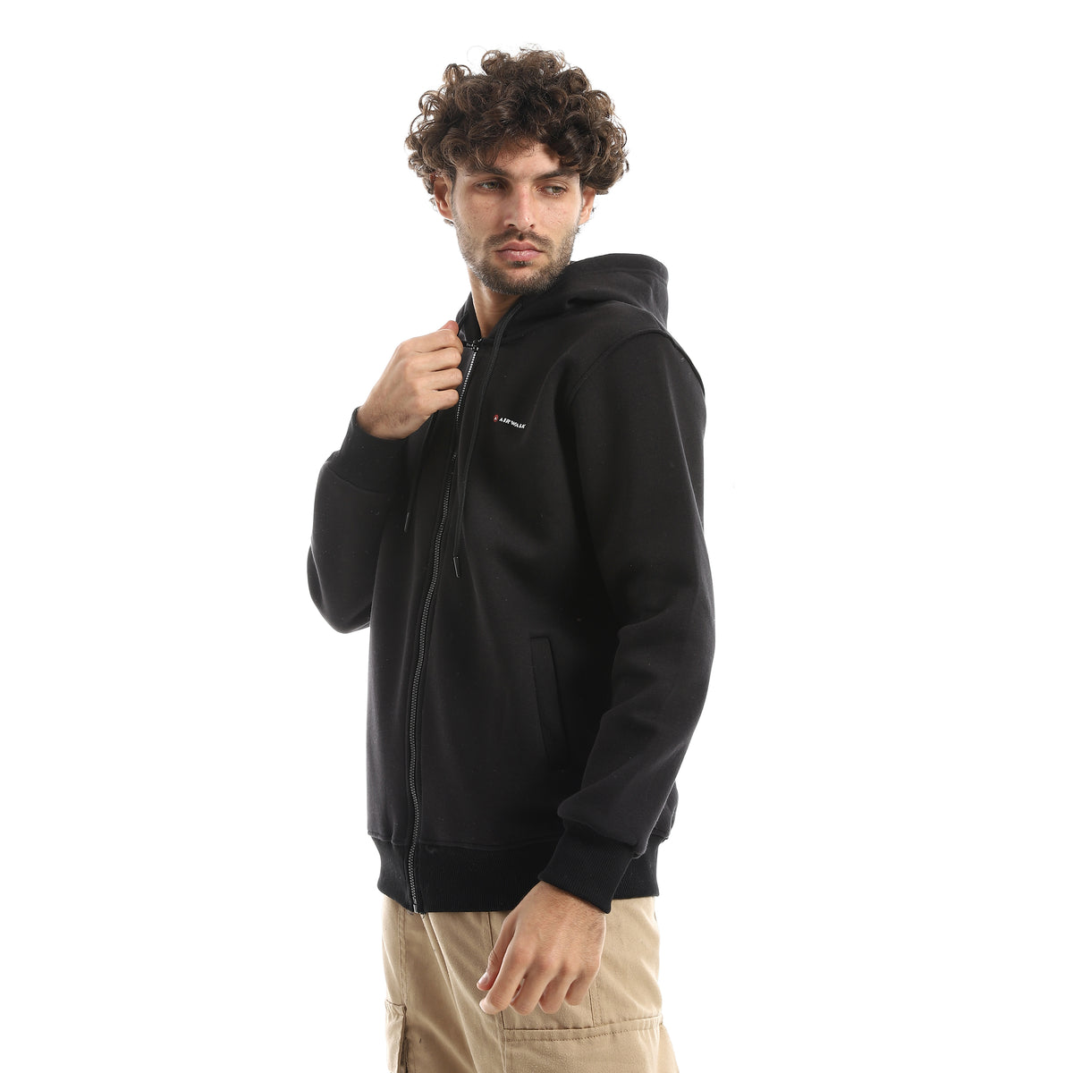 AIRWALK MEN'S FULL-ZIP HOODIE - BLACK