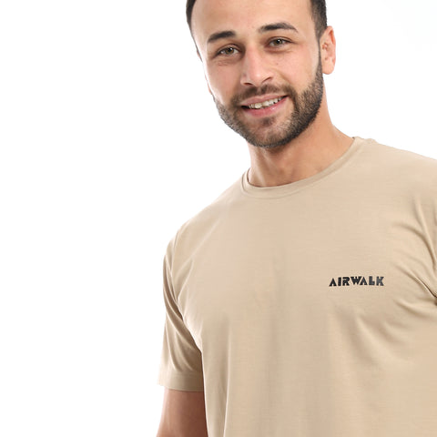 AIRWALK MEN'S BASIC T-SHIRT - BEIGE