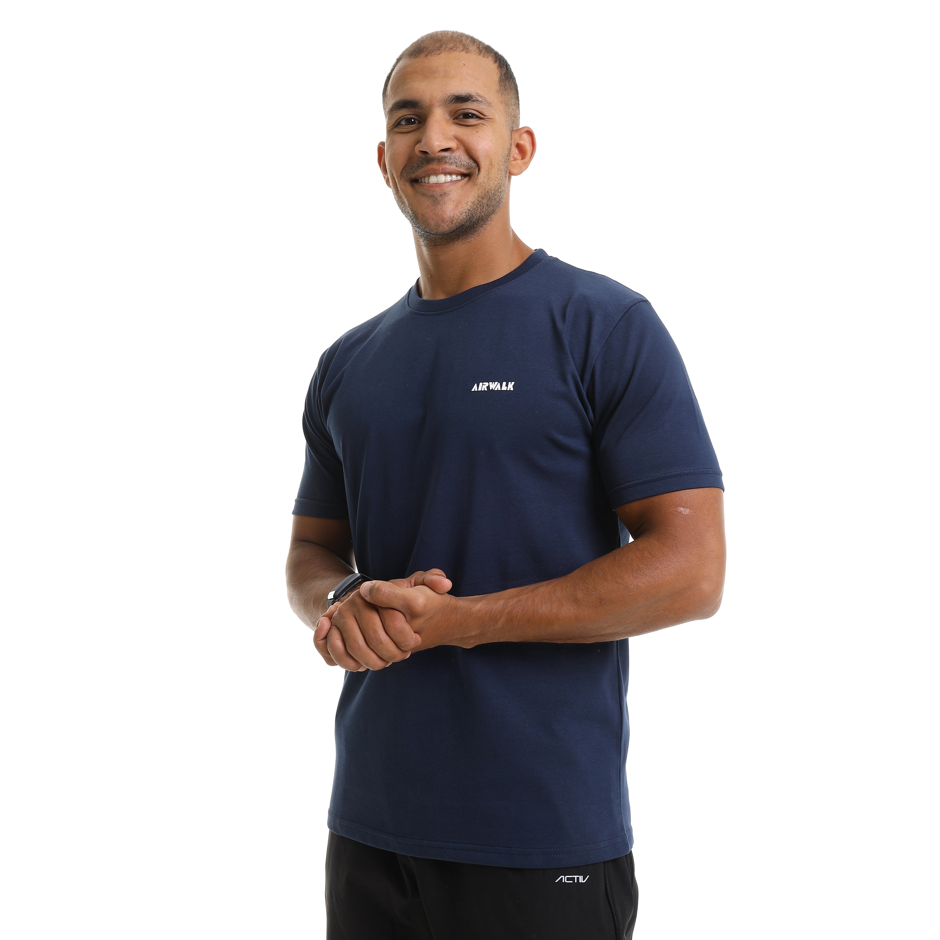 AIRWALK MEN'S BASIC T-SHIRT - NAVY