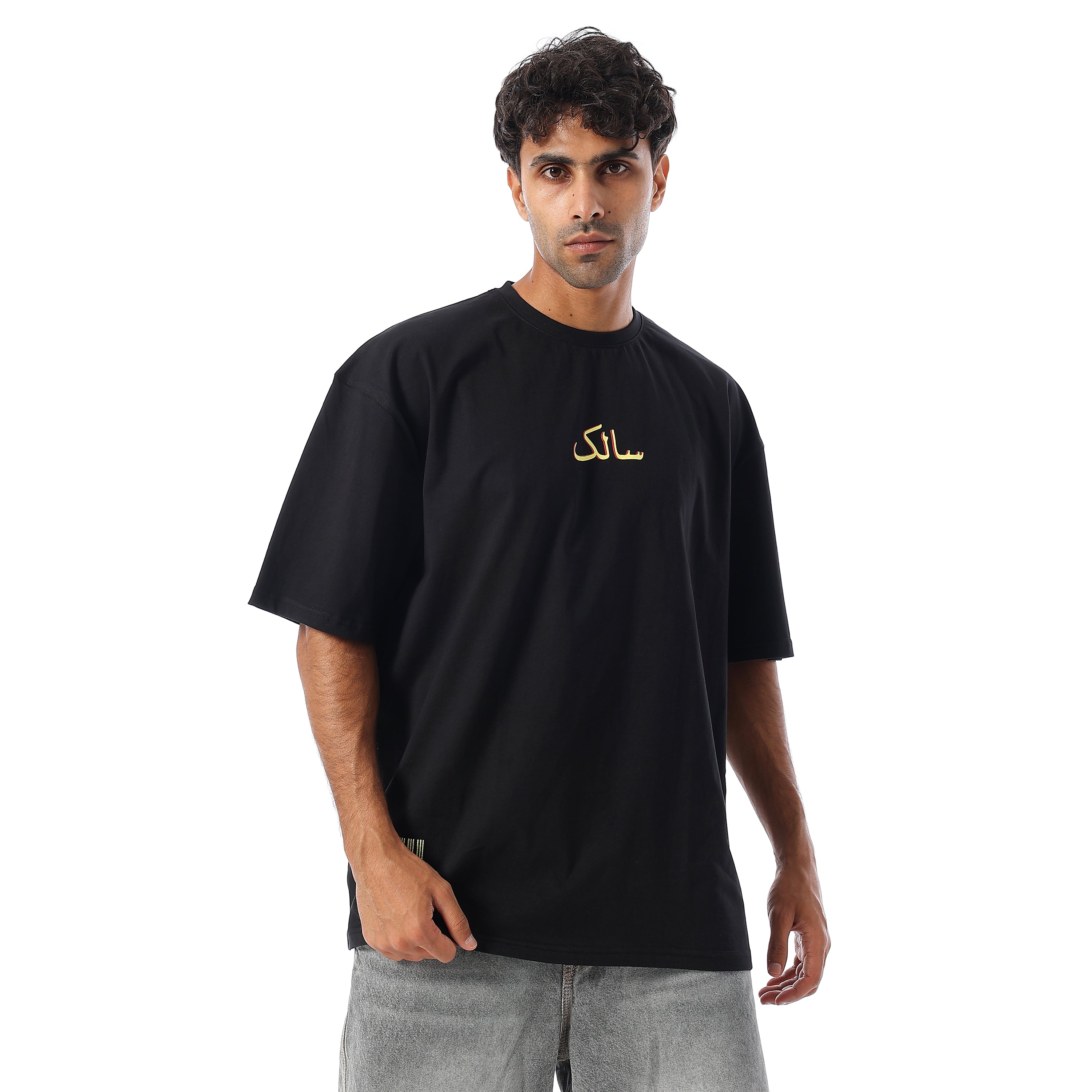 SALEK OVERSIZED SS T-SHIRT - BLACK