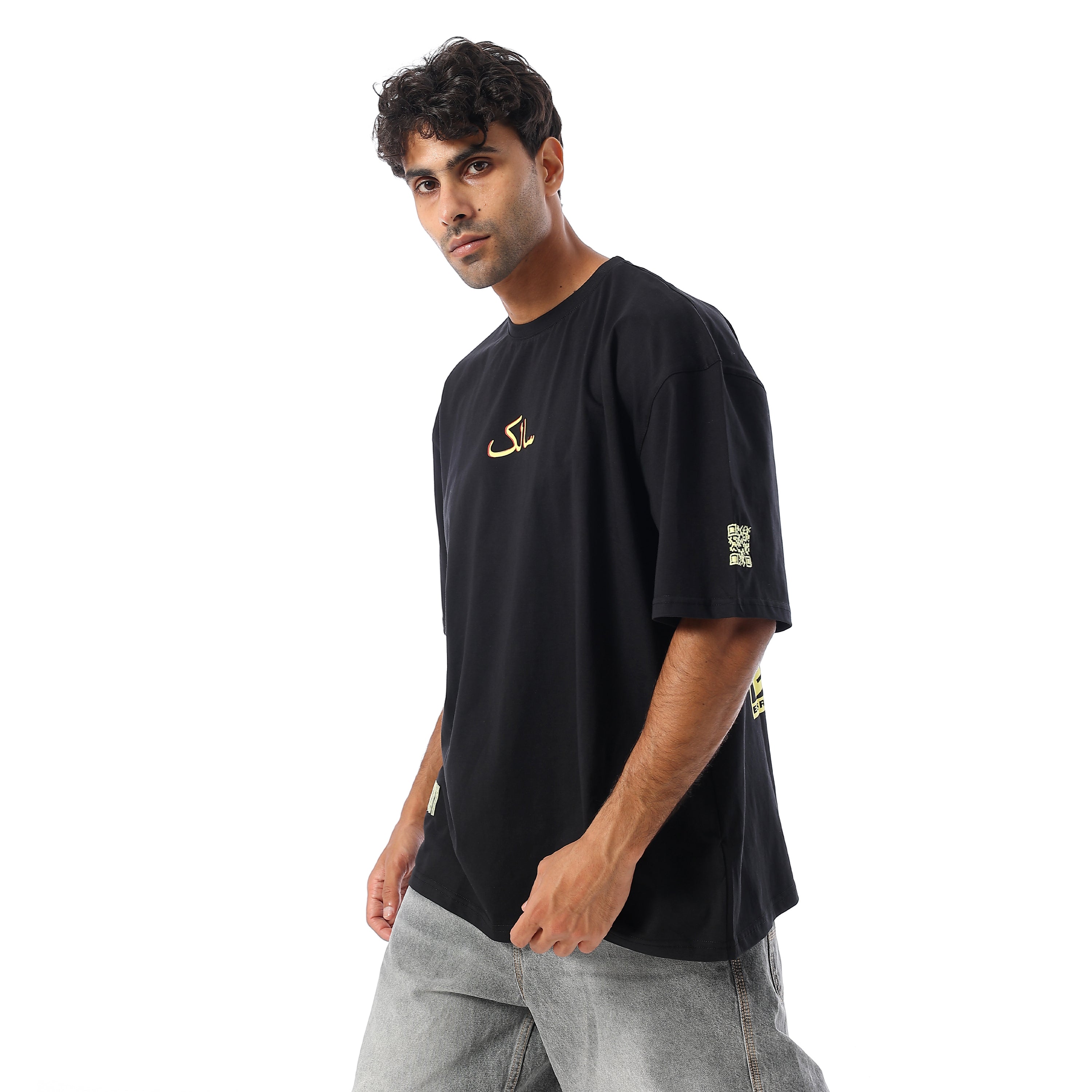 SALEK OVERSIZED SS T-SHIRT - BLACK