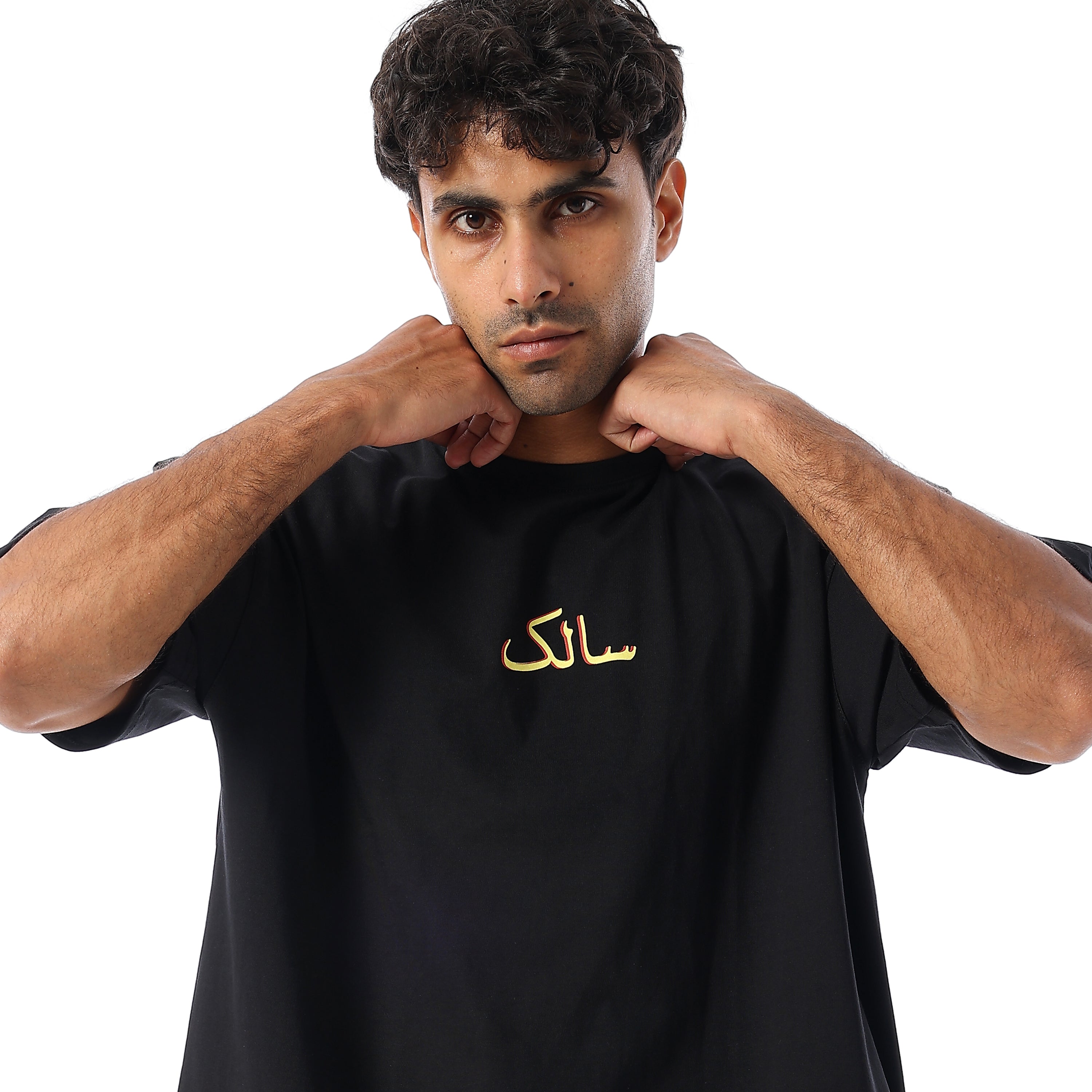 SALEK OVERSIZED SS T-SHIRT - BLACK