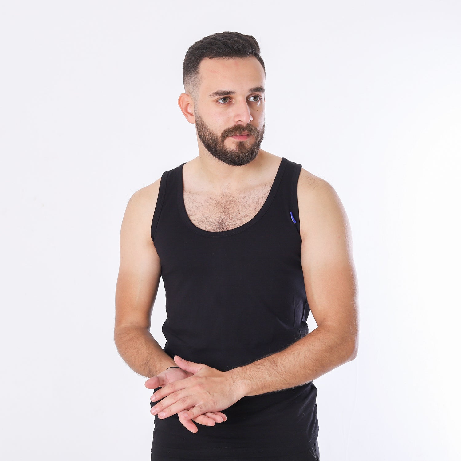 ACTIV MEN'S SINGLET - BLACK 
