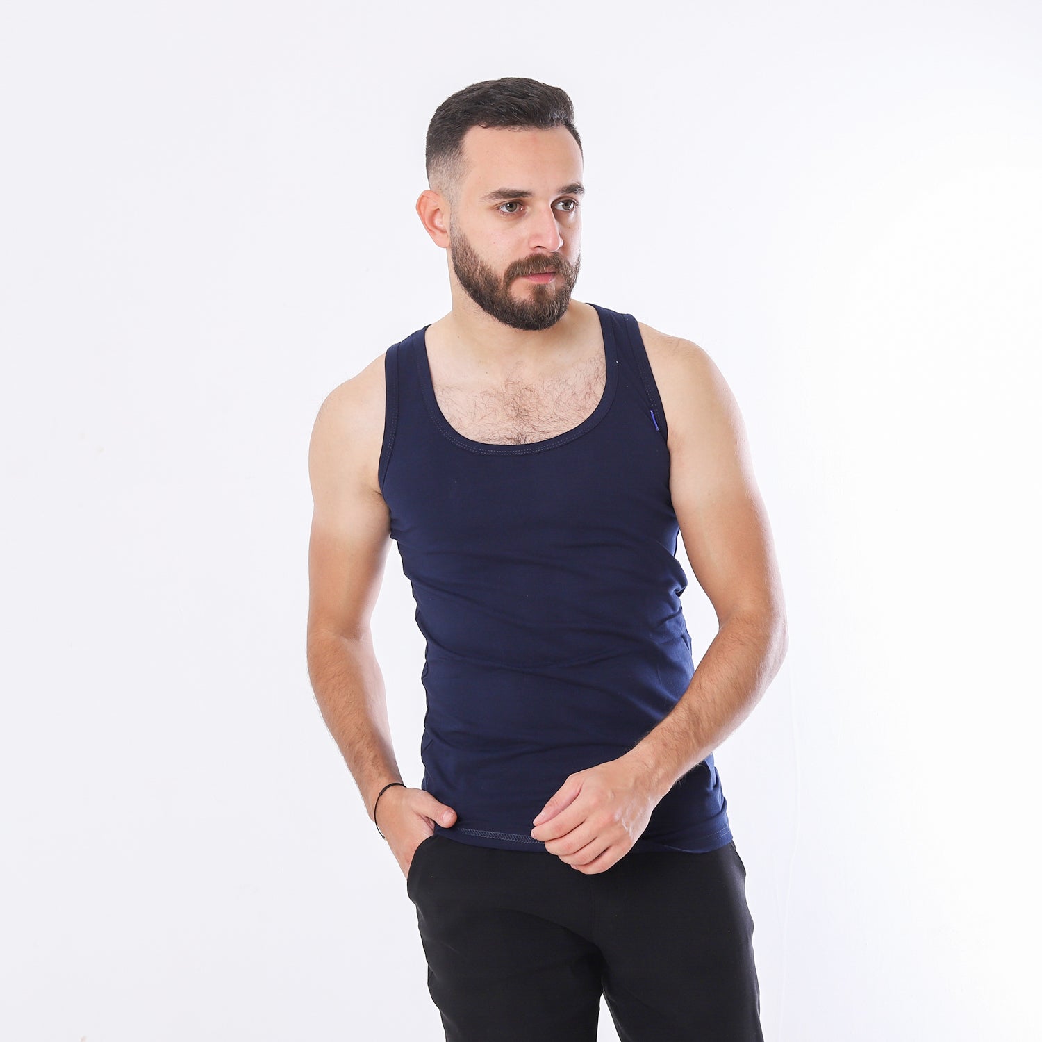 ACTIV MEN'S SINGLET - NAVY 