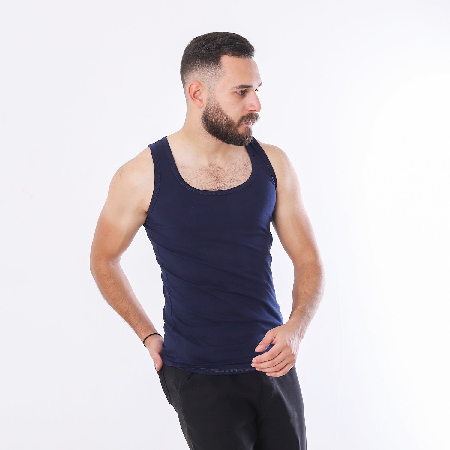 ACTIV MEN'S SINGLET - NAVY 