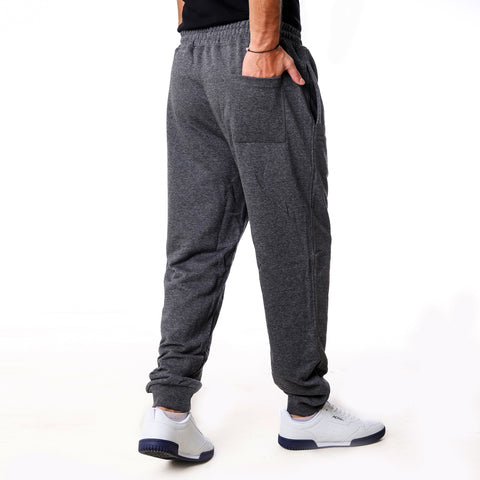 BASIC SWEATPANTS LOGO PRINT - D.GREY