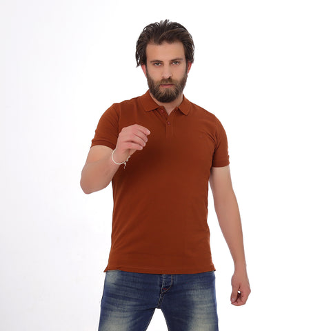 ACTIVEW MEN'S POLO T-SHIRT - COPPER