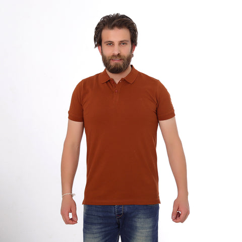 ACTIVEW MEN'S POLO T-SHIRT - COPPER