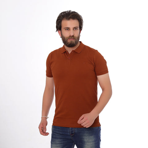 ACTIVEW MEN'S POLO T-SHIRT - COPPER