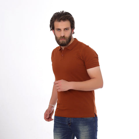 ACTIVEW MEN'S POLO T-SHIRT - COPPER