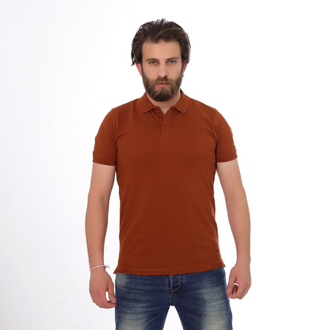 ACTIVEW MEN'S POLO T-SHIRT - COPPER