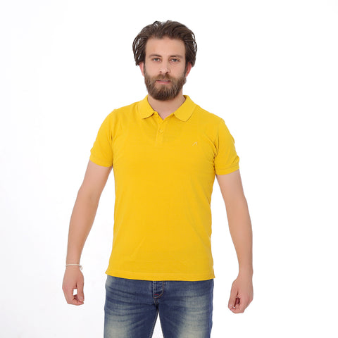 ACTIVEW MEN'S POLO T-SHIRT - MUSTARD