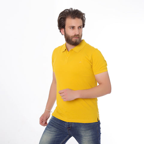 ACTIVEW MEN'S POLO T-SHIRT - MUSTARD