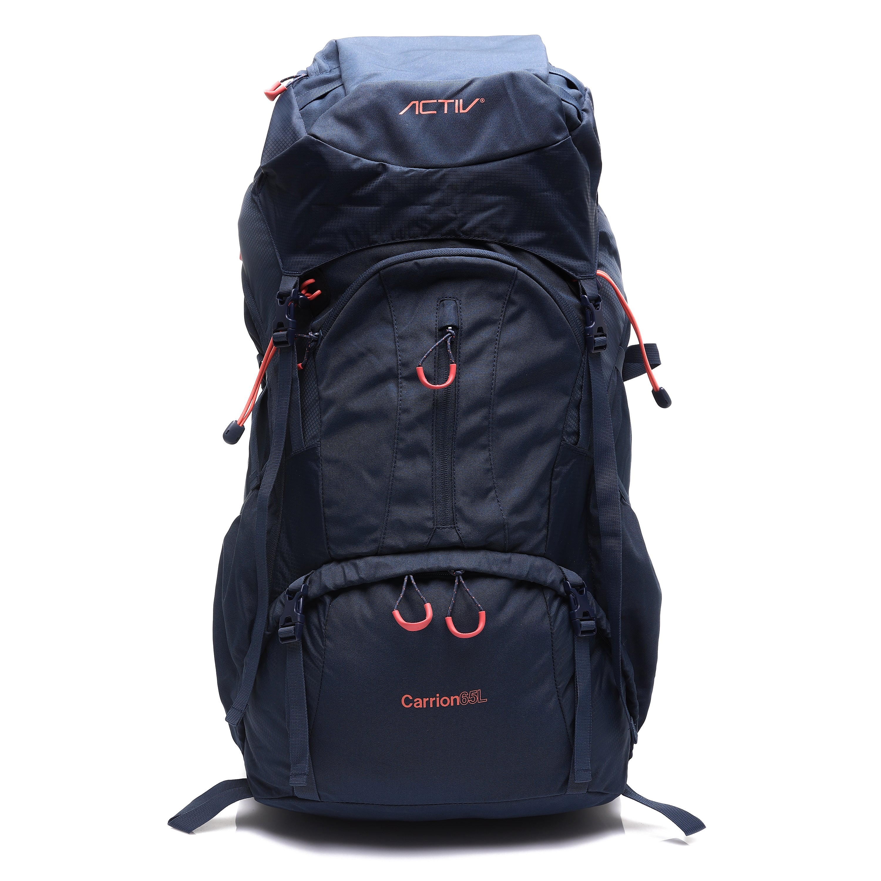 65L HIKING & CAMPING BACKPACK  - NAVY