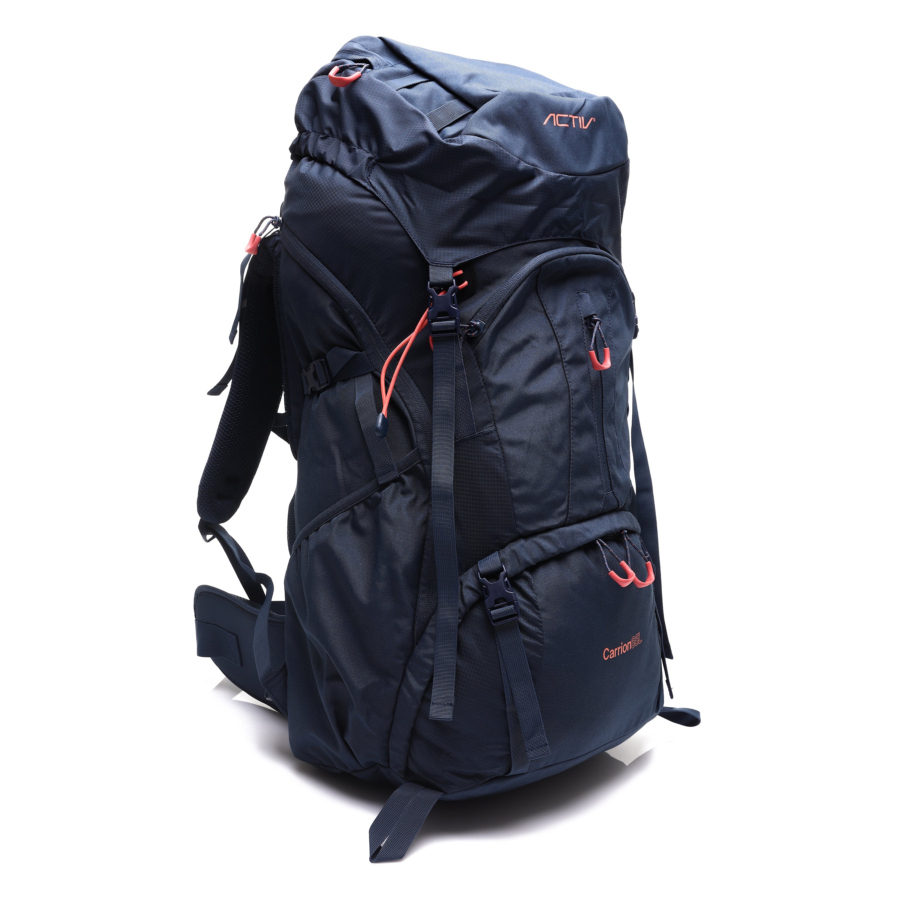 65L HIKING & CAMPING BACKPACK  - NAVY