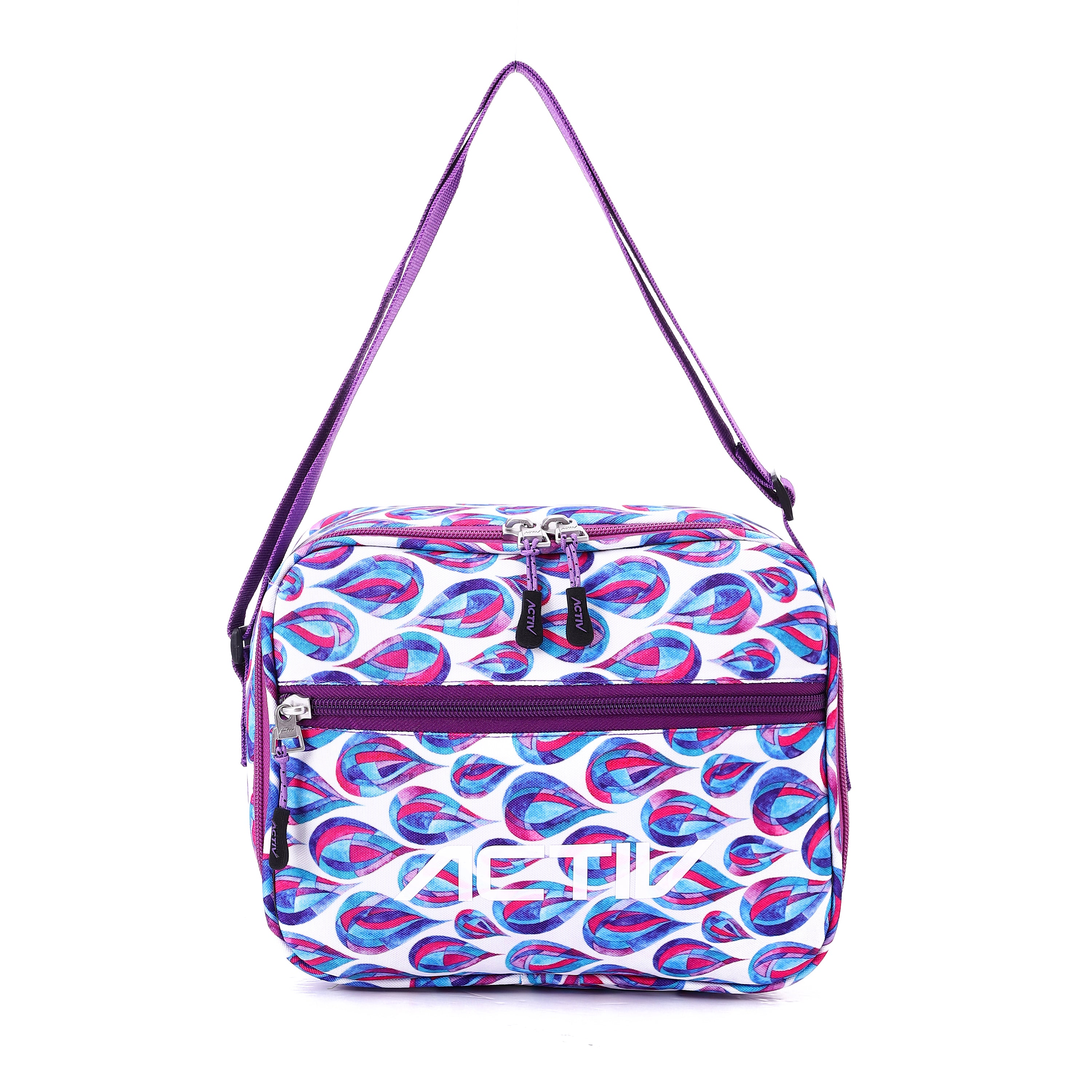 ACTIV LUNCH BAG L20*W25 - WHT & PPL