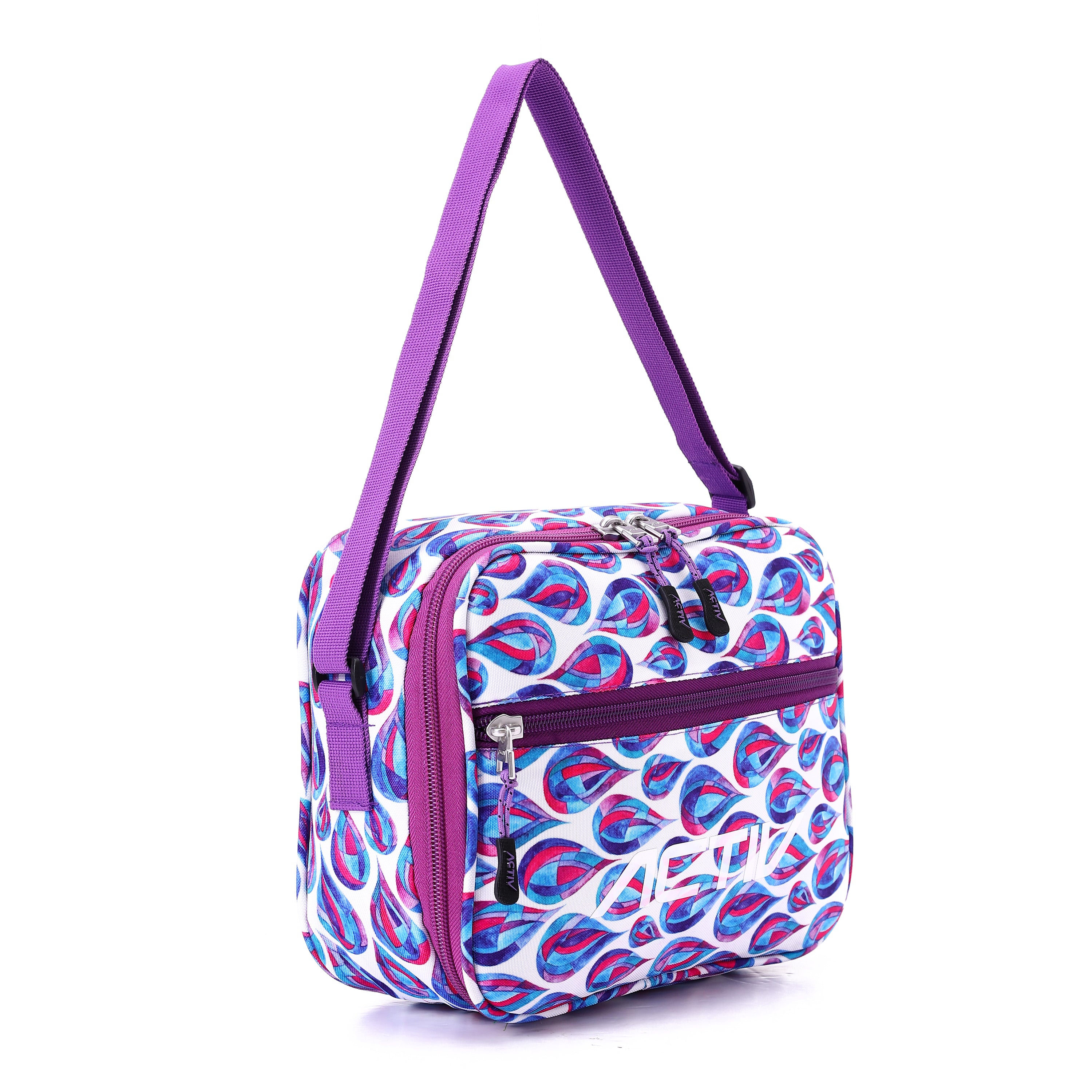 ACTIV LUNCH BAG L20*W25 - WHT & PPL