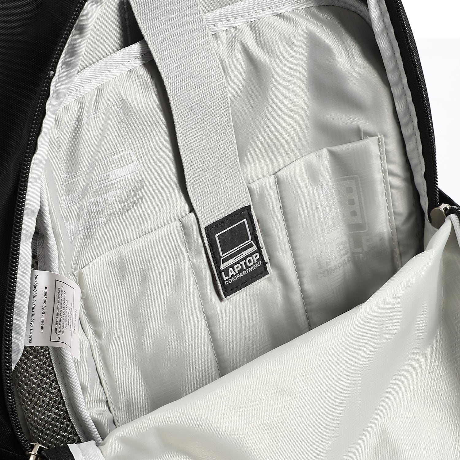 ACTIV LAPTOPCELL+IPAD BACKPACK - اسود*اسود*مربعات*رمادى فاتح*اسود