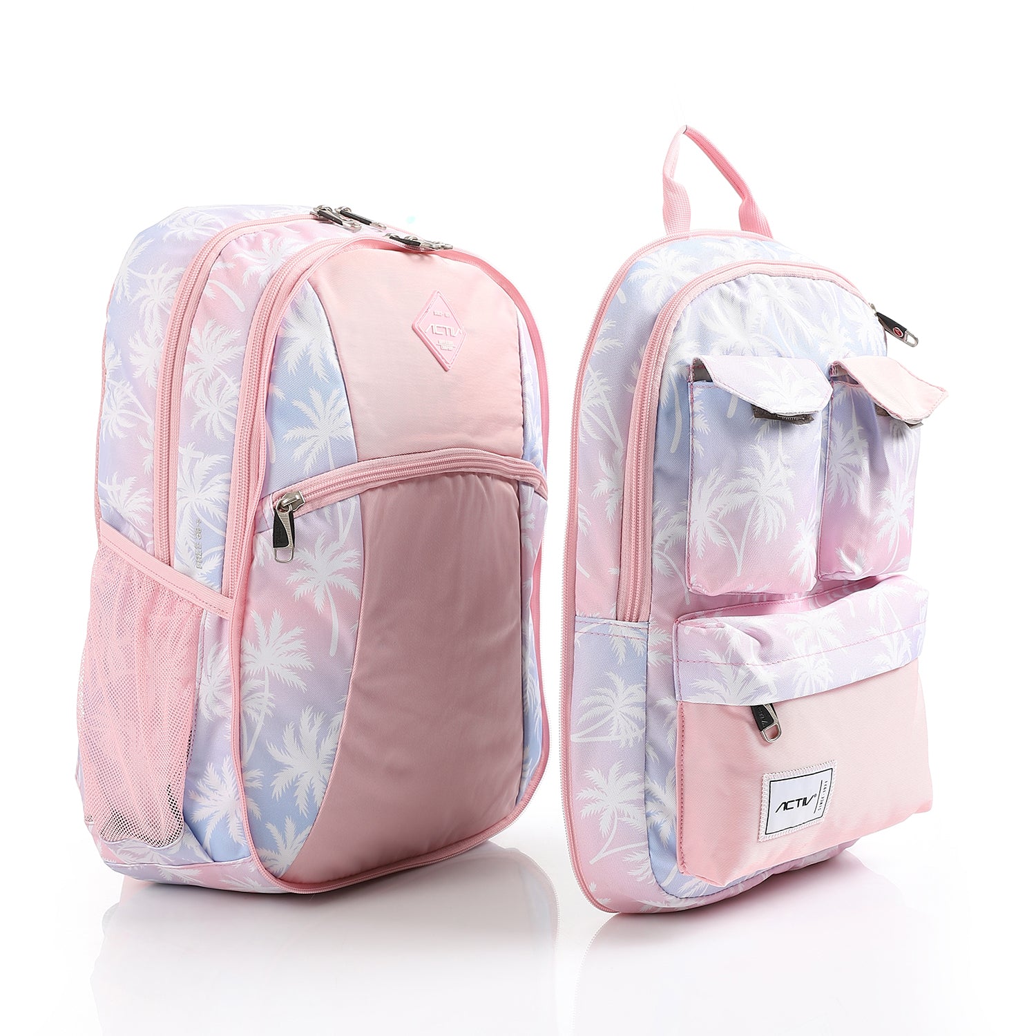 ACTIV LAPTOPCELL+IPAD BACKPACK - مشجر*مشجر*روز*رمادى فاتح