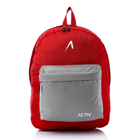 ACTIV PADDED BACKPACK - RED & GEY