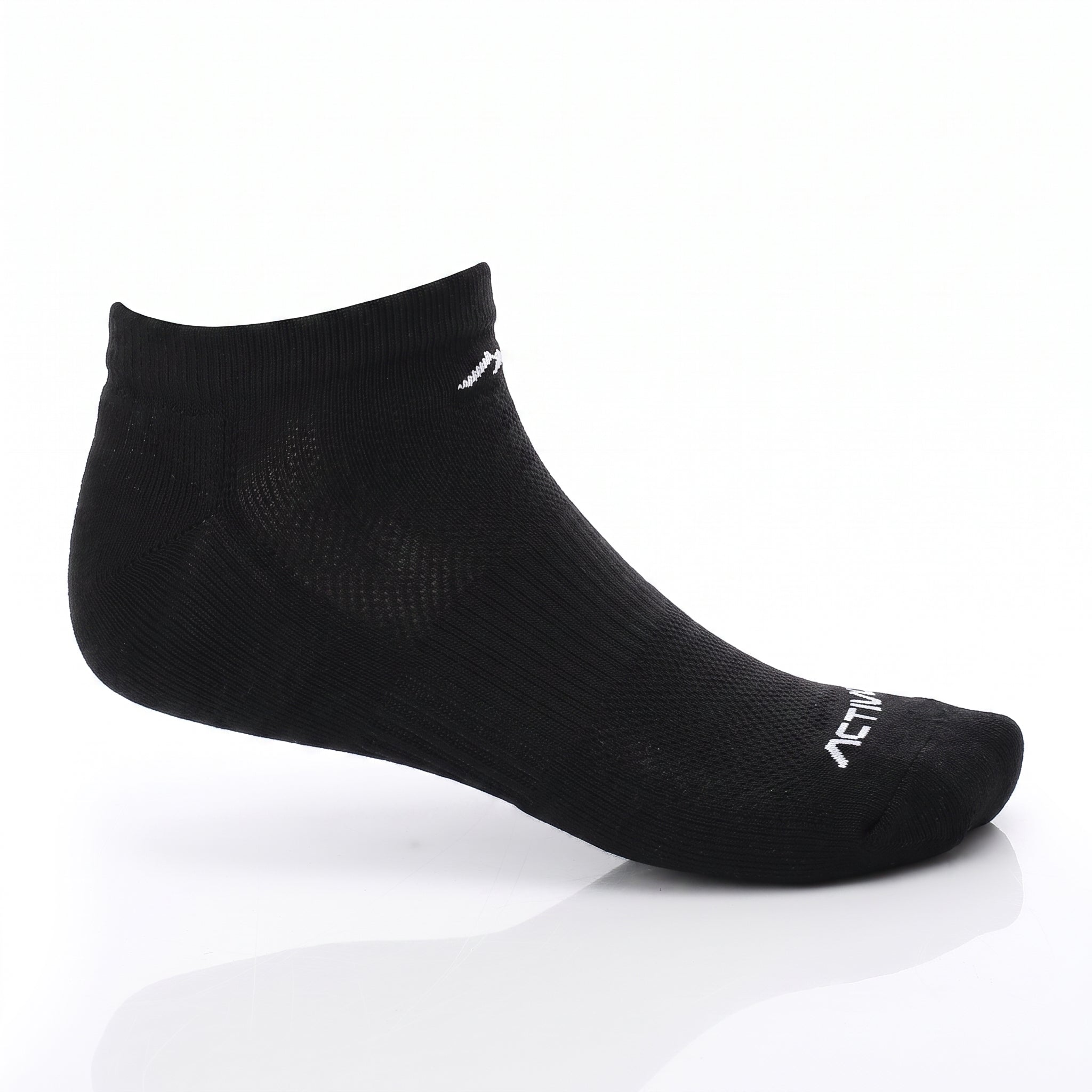 ACTIV MEN H.CUSHION ANKL SOCKS - BLK & BLK