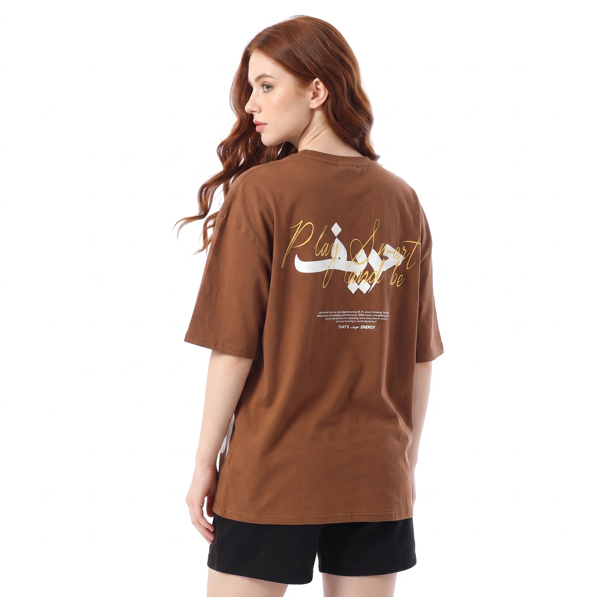 7AREEF OVERSIZED SS T-SHIRT - BROWN