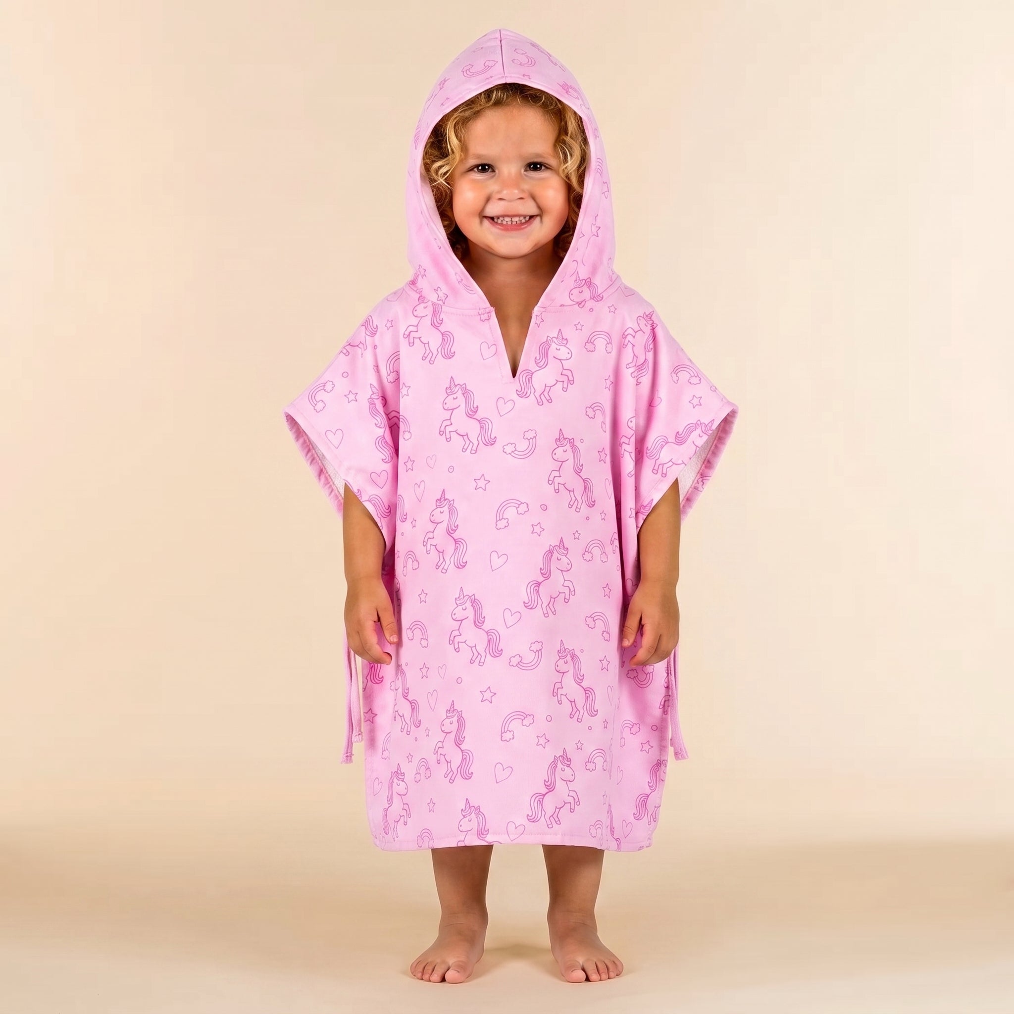MICROFIBER LIGHTWEIGHT PONCHO - PINK