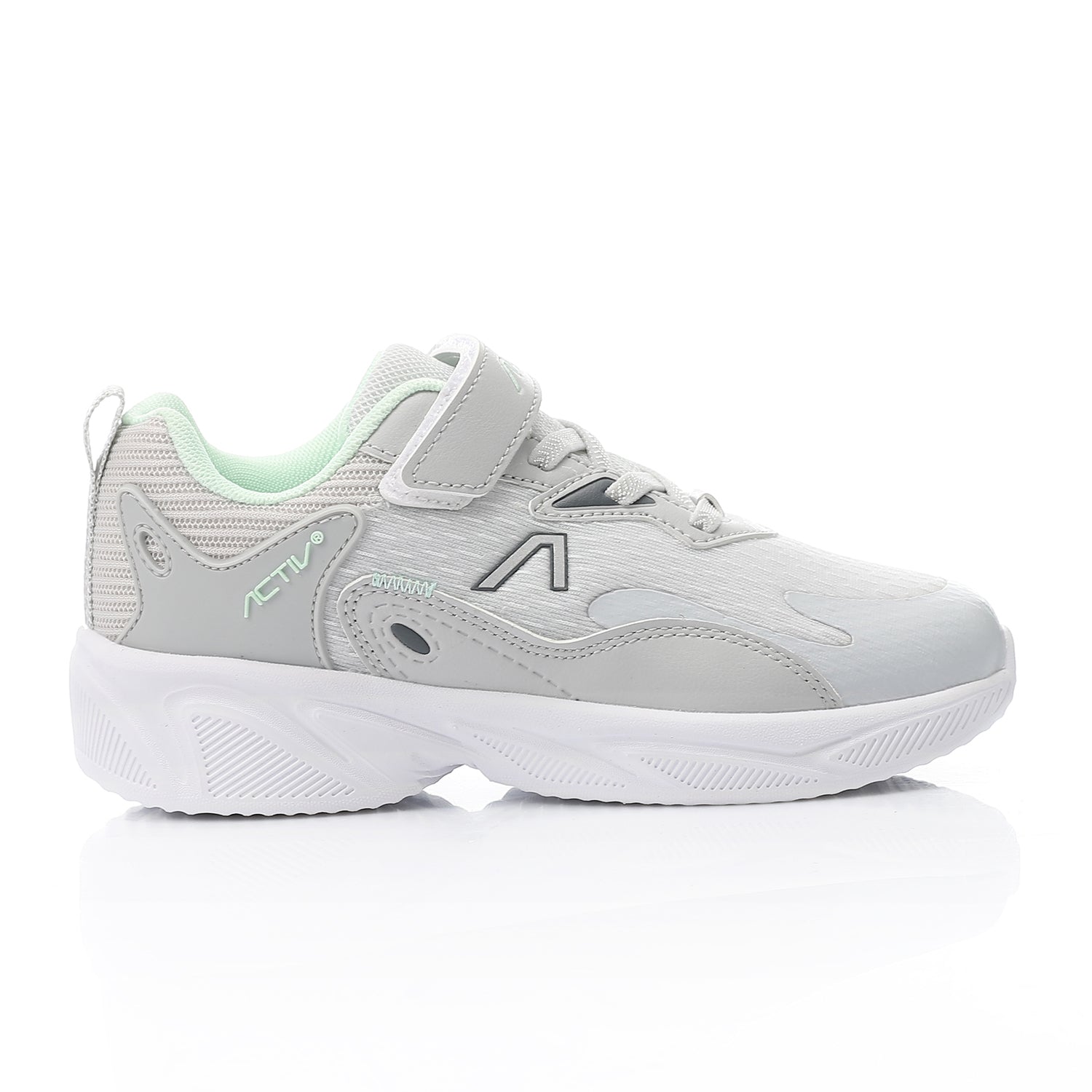 ACTIV KIDS VELCRO SHOES - GRY*CYAN