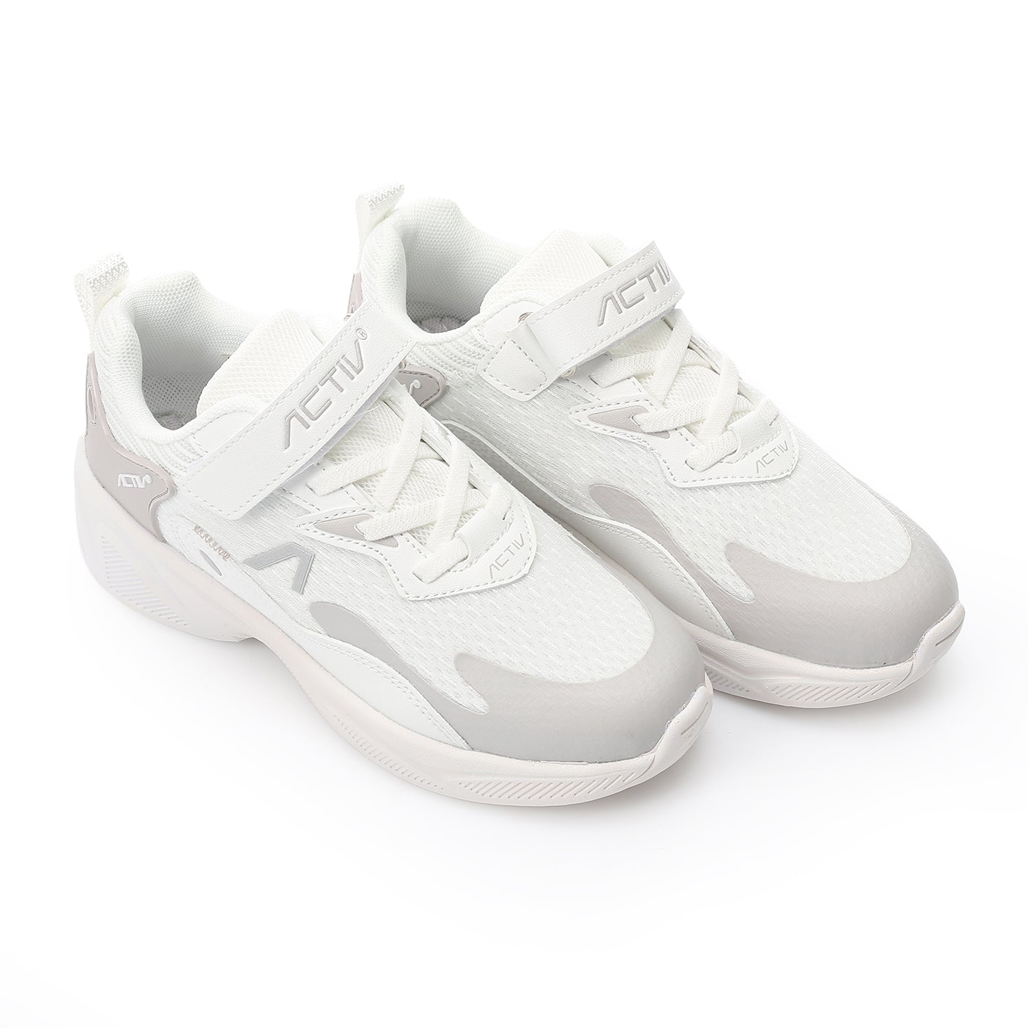 ACTIV KIDS VELCRO SHOES - WHT*GREY