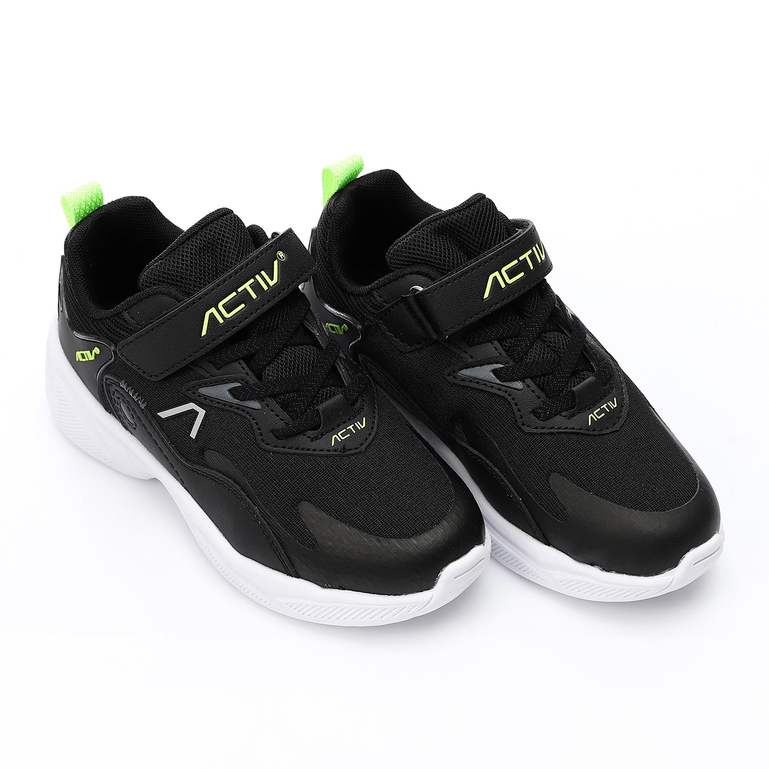 ACTIV KIDS VELCRO SHOES - BLK*GREN