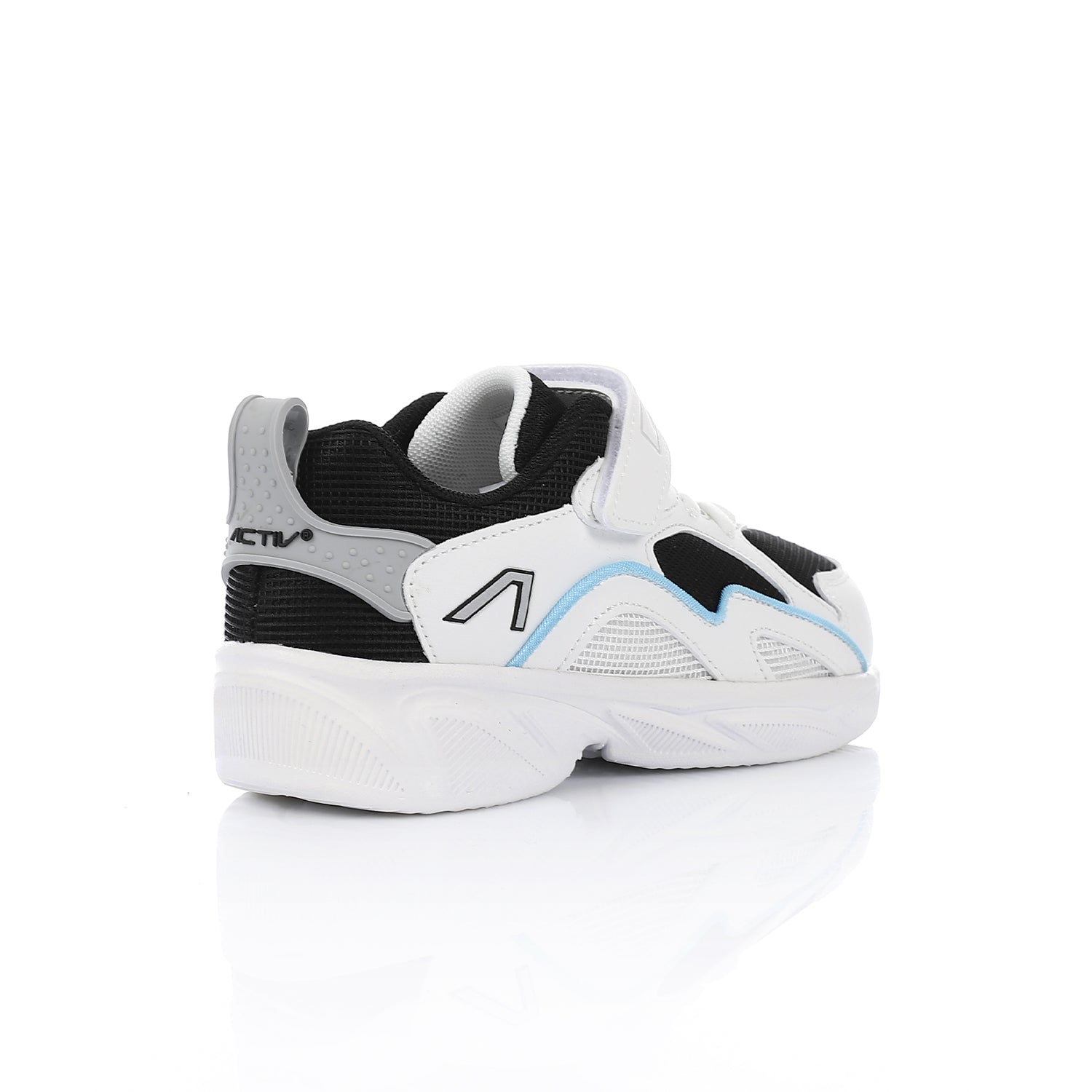 ACTIV KIDS VELCRO SHOES - WHT & BLK