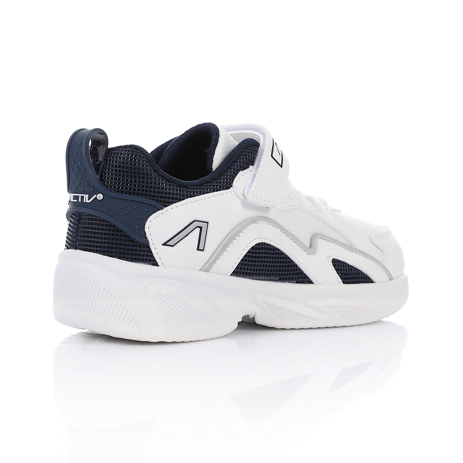 ACTIV KIDS VELCRO SHOES - WHT & NAVY