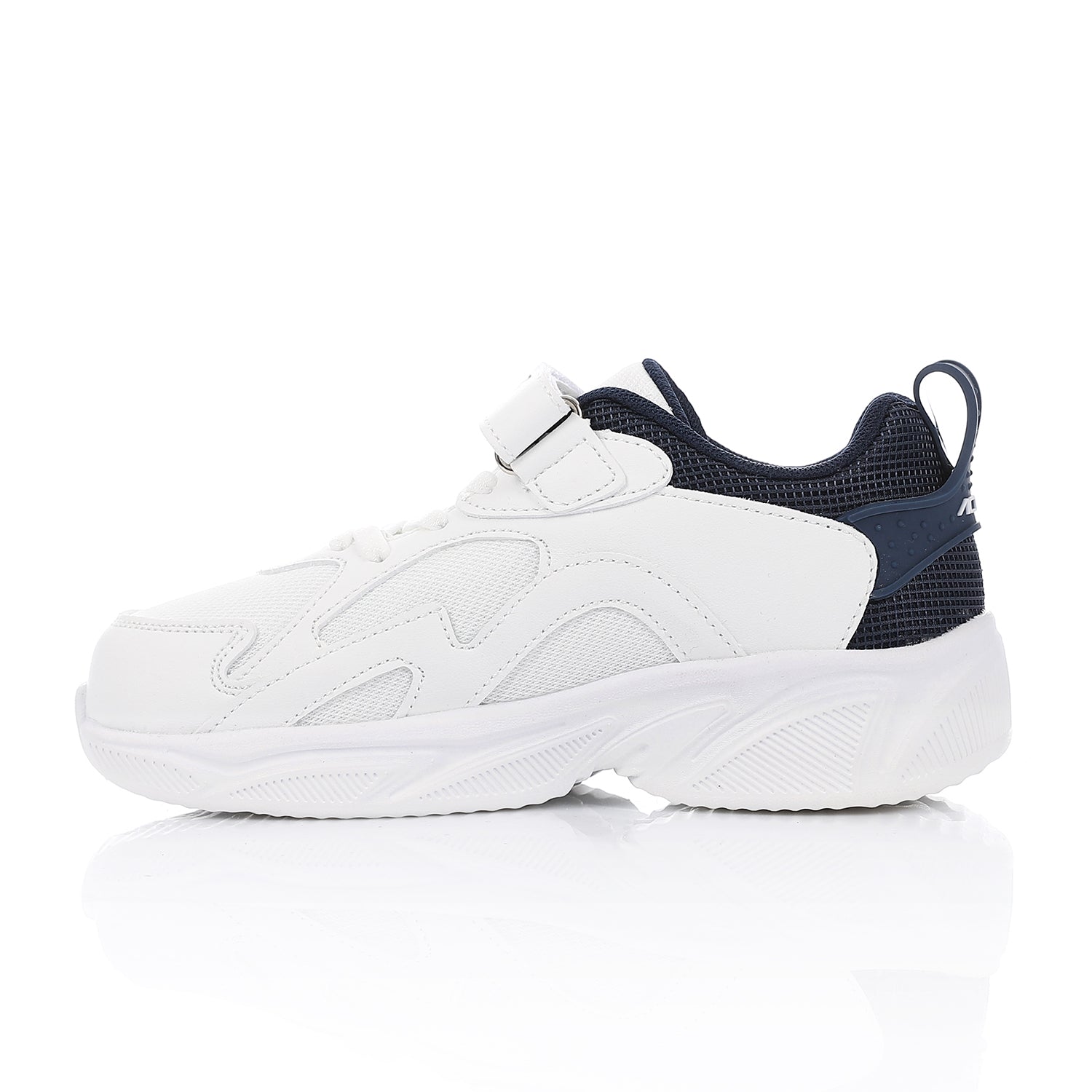 ACTIV KIDS VELCRO SHOES - WHT & NAVY