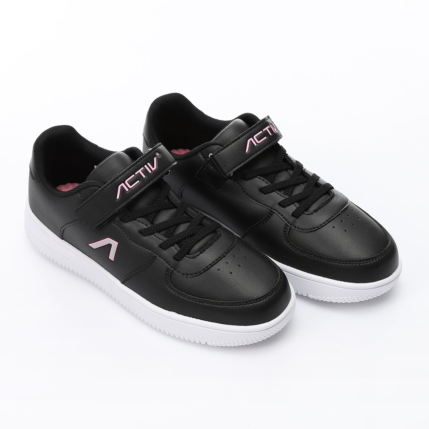 ACTIV BOY'S VELCRO SHOES - اسود*بينك
