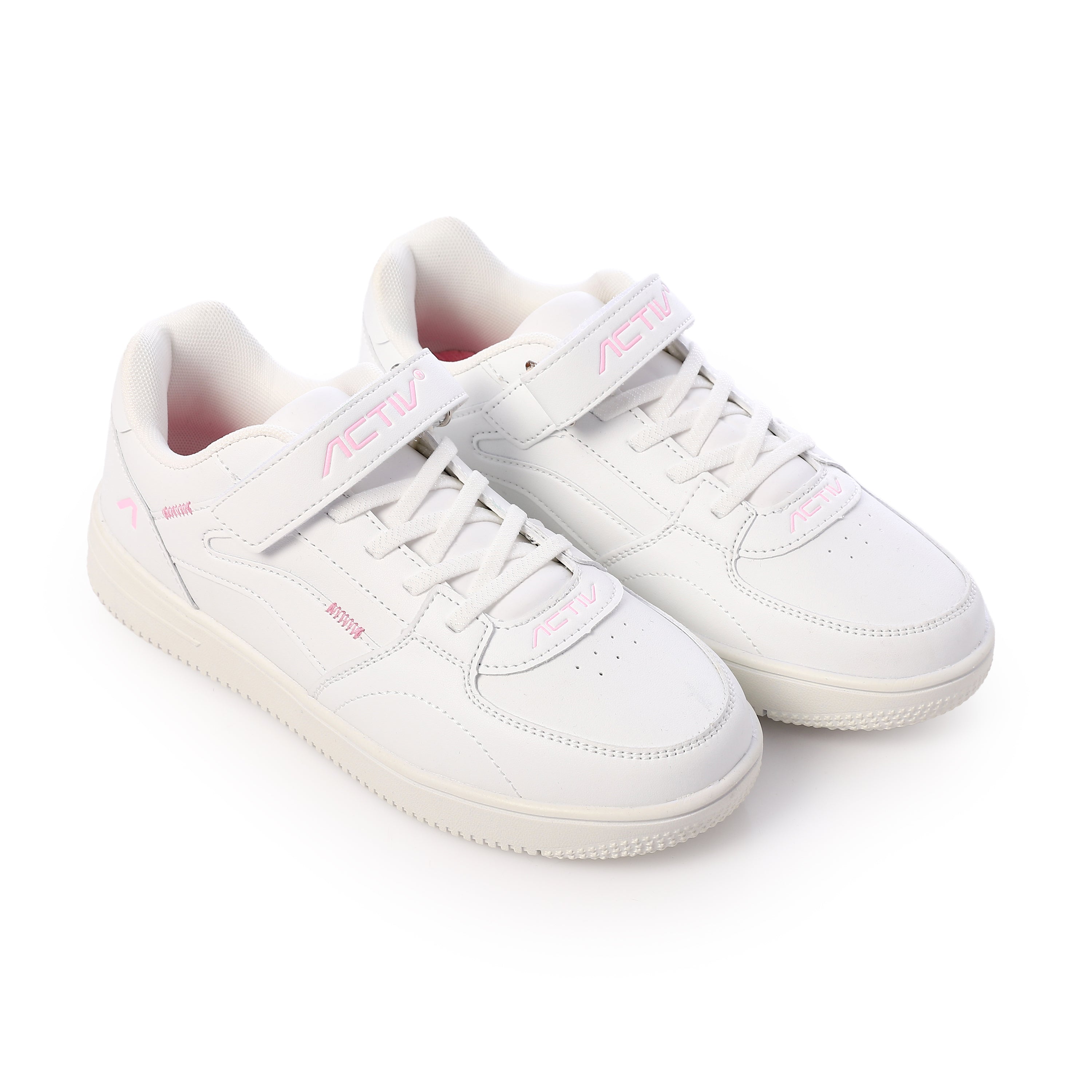 ACTIV BOY'S VELCRO SHOES - ابيض*بينك