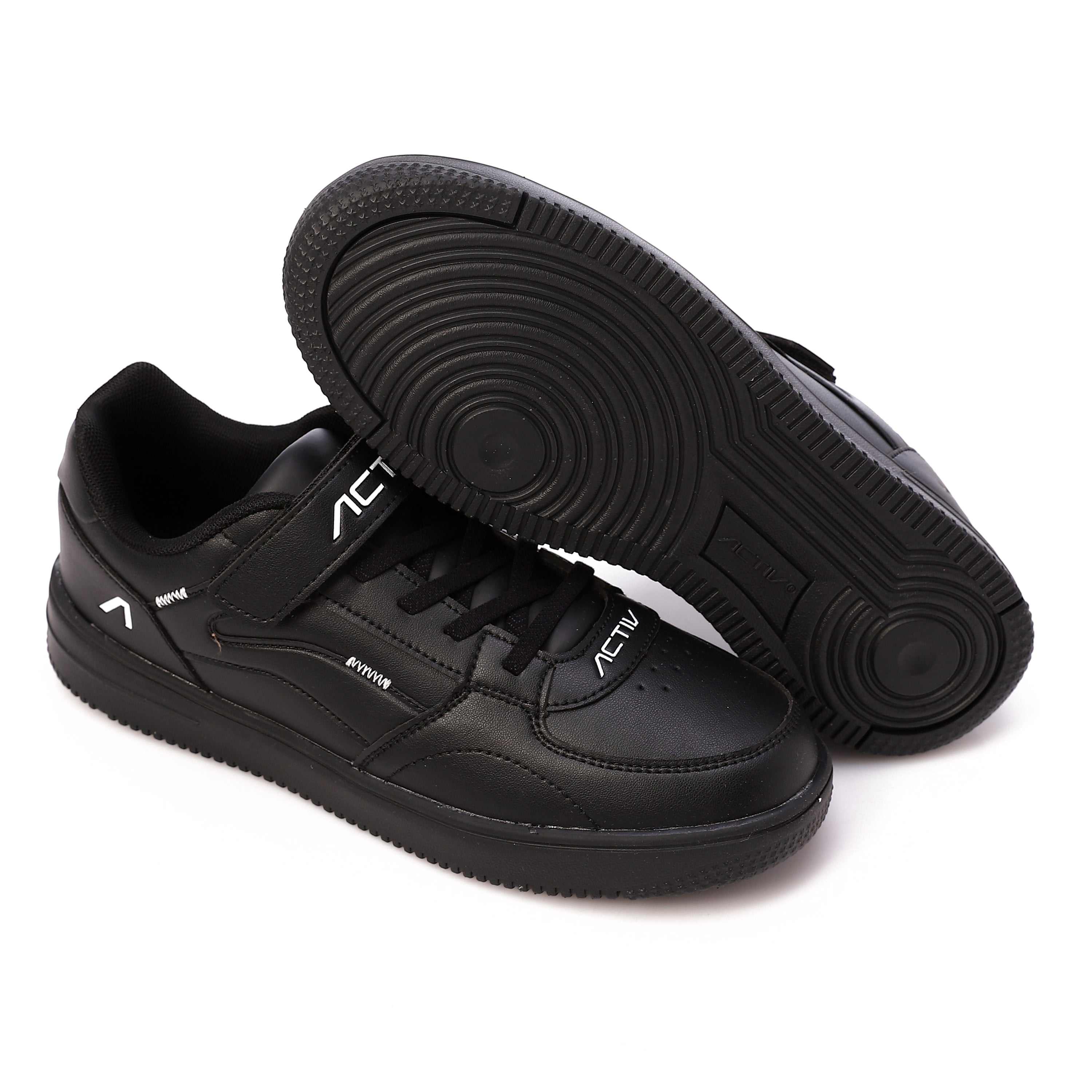 ACTIV BOY'S VELCRO SHOES - اسود