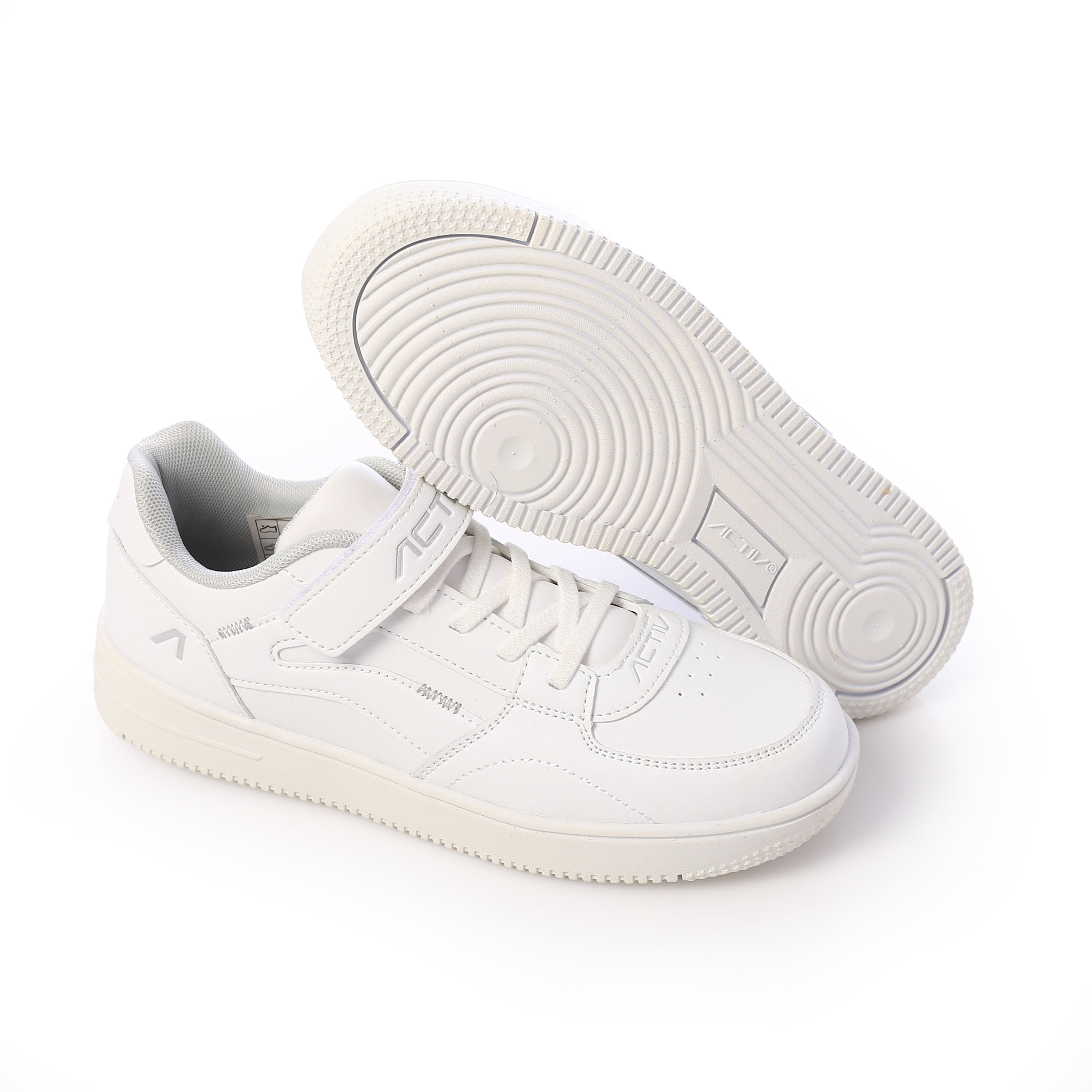 ACTIV BOY'S VELCRO SHOES - ابيض