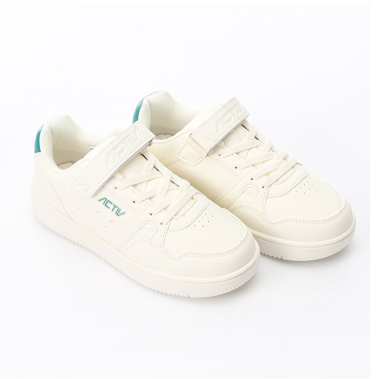 ACTIV KIDS VELCRO SHOES - BEIG*GRN