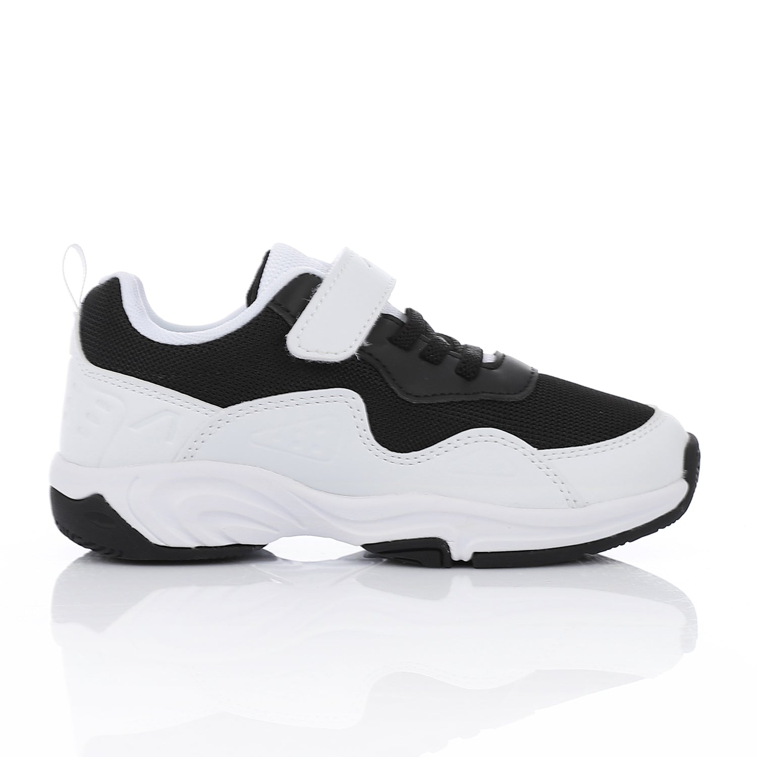 ACTIV KIDS VELCRO SHOES - WHT & BLK
