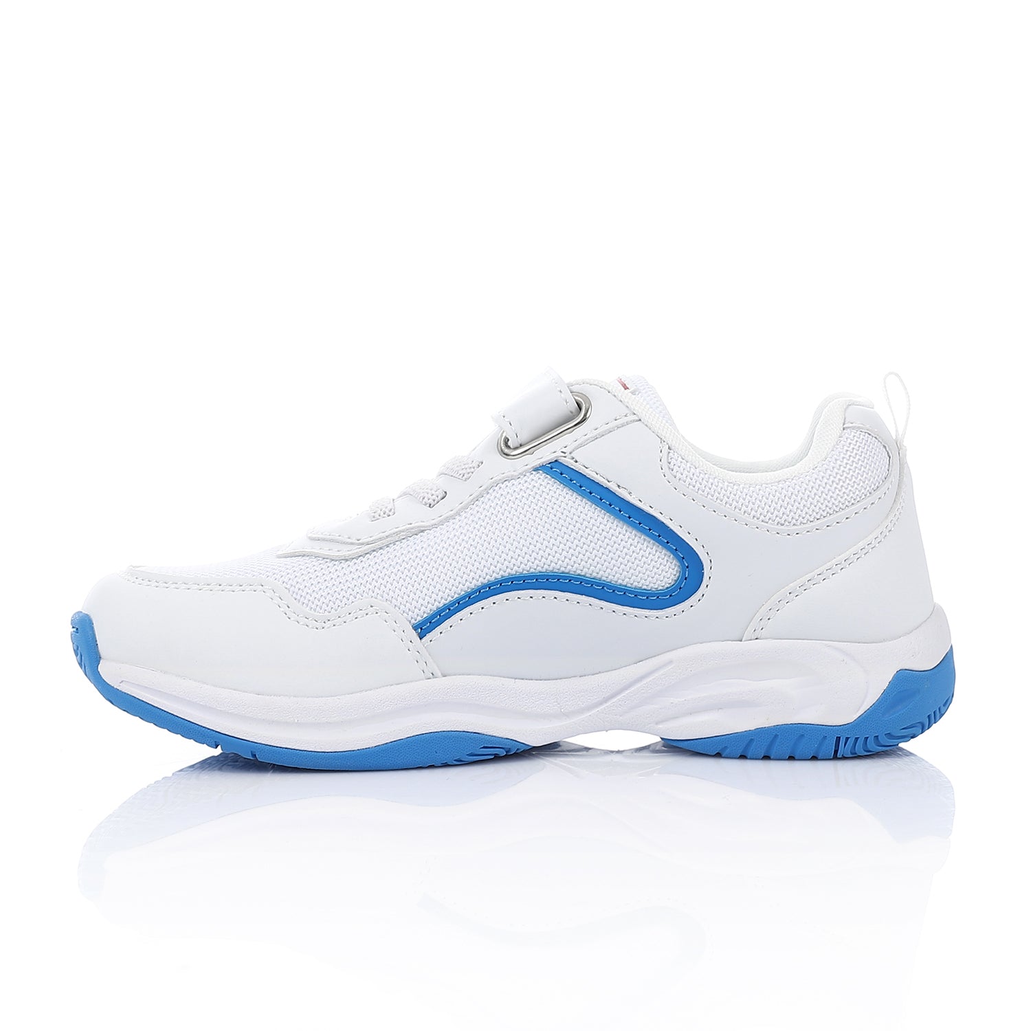 ACTIV KIDS VELCRO SHOES - WHT & BLUE