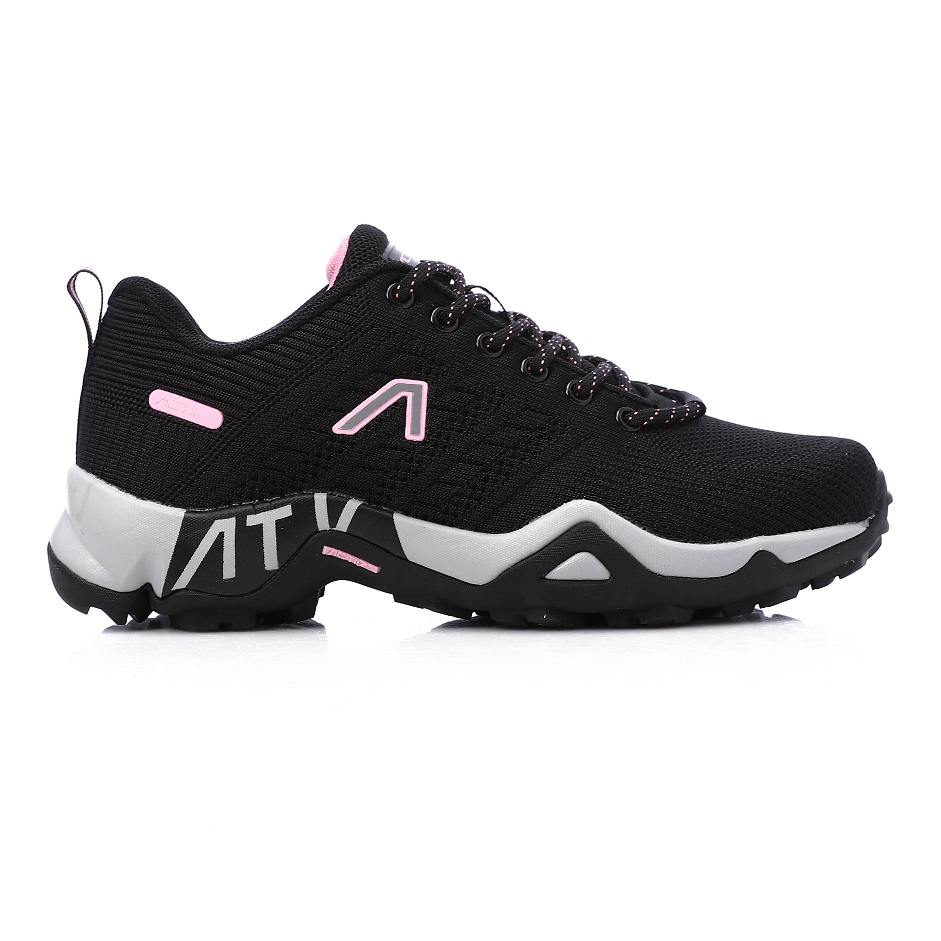 ACTIV WOMEN'S TREKKING SHOES - BLK & PINK