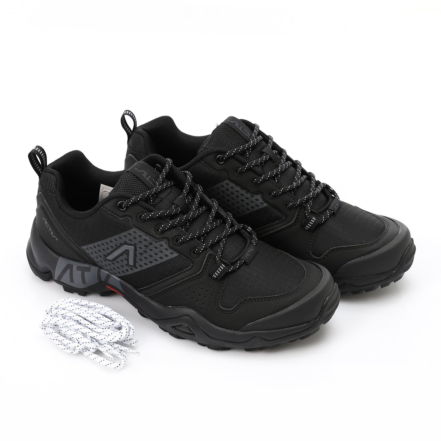 ACTIV MEN'S TREKKING SHOES - اسود