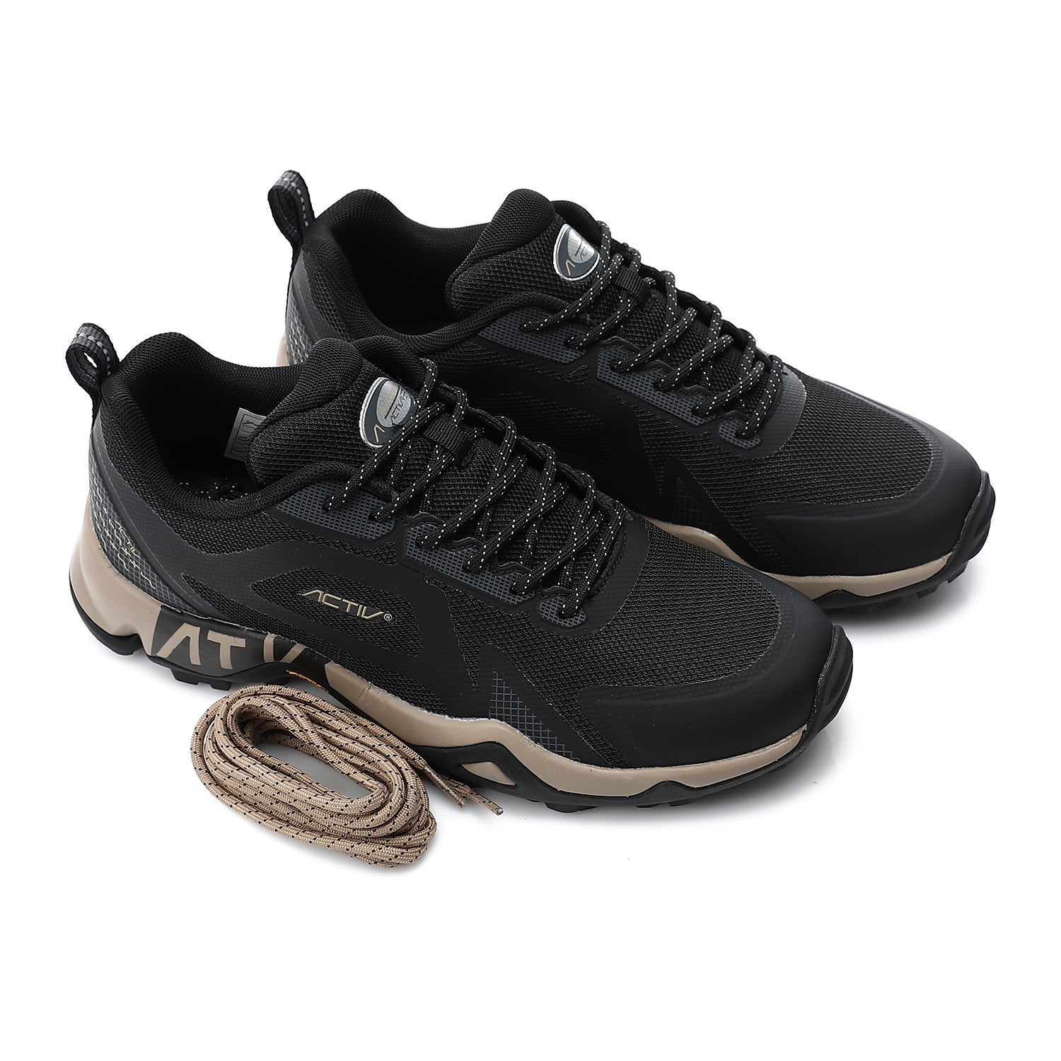 ACTIV MEN'S TREKKING SHOES - BLACK